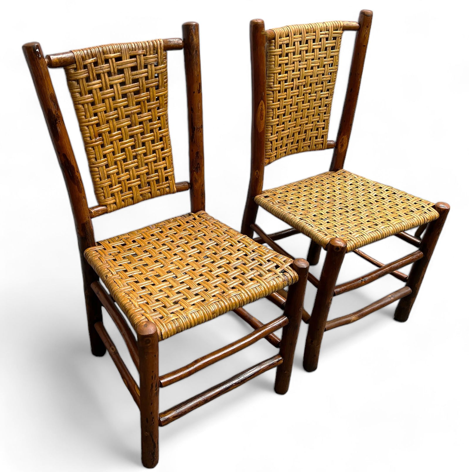 Pair of Hickory Style Chairs. (1 of 3)