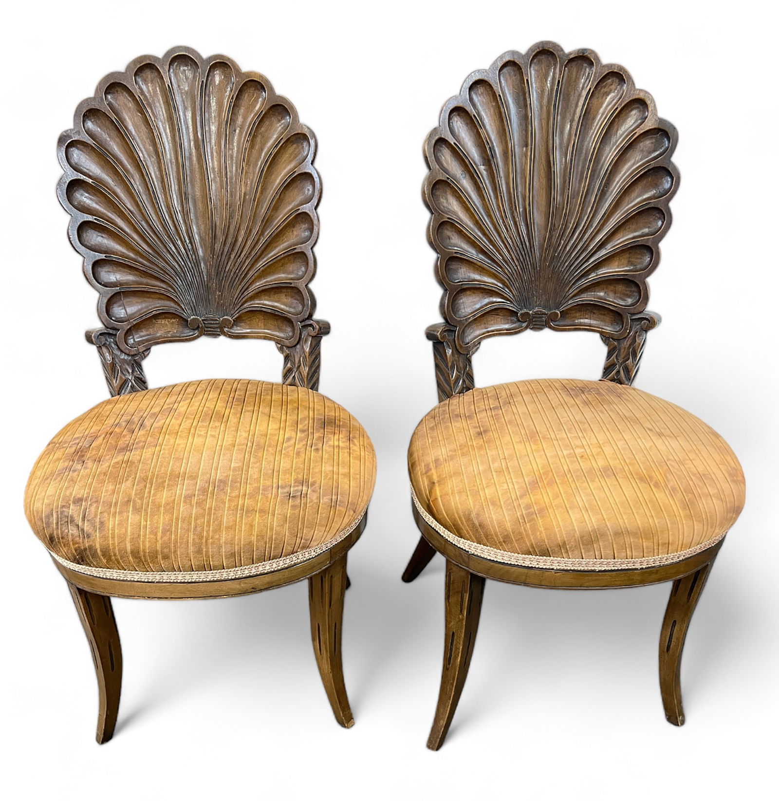 Pair of Venetian Style Grotto Chairs. (1 of 2)