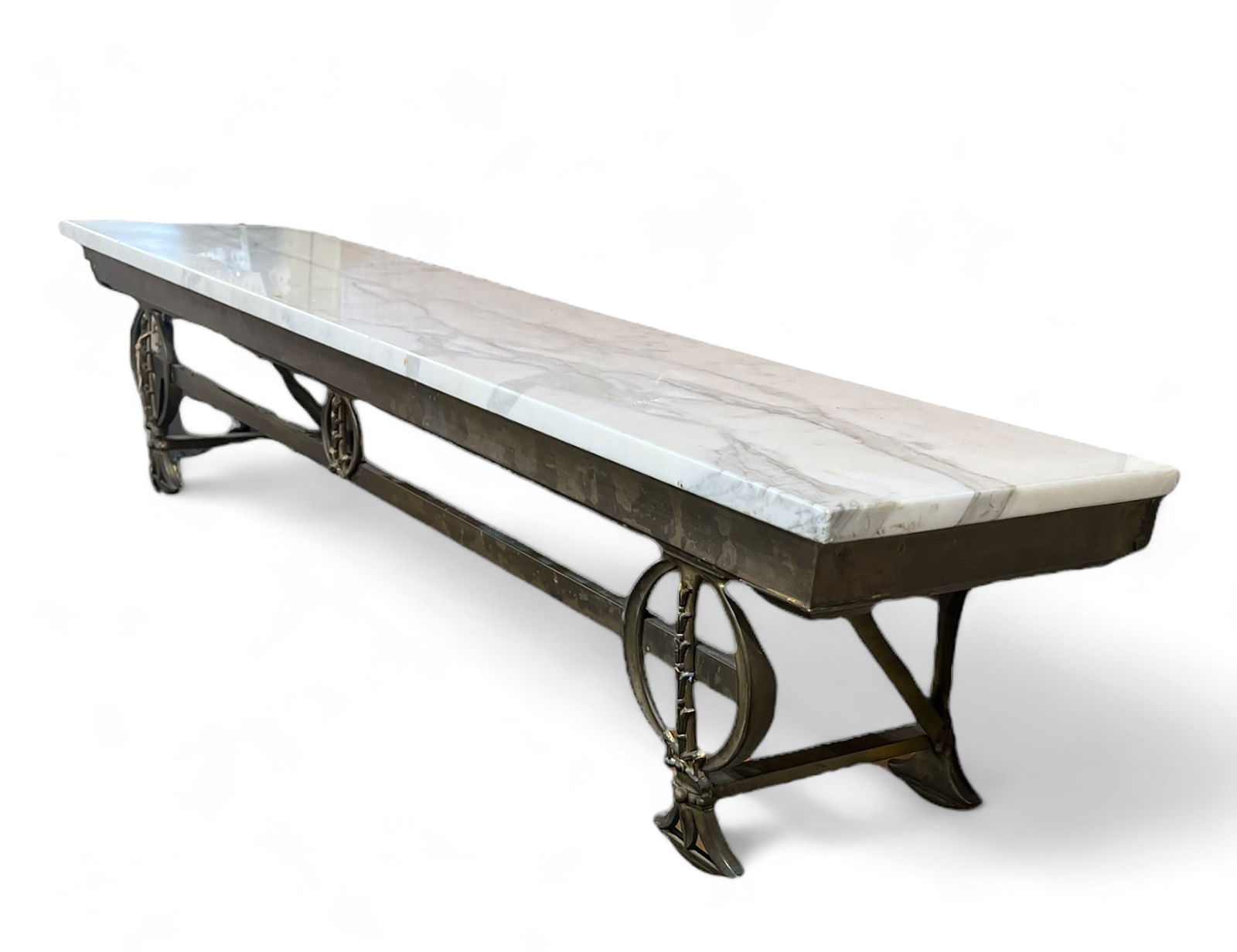 Marble Top Wall Console Table. (1 of 3)