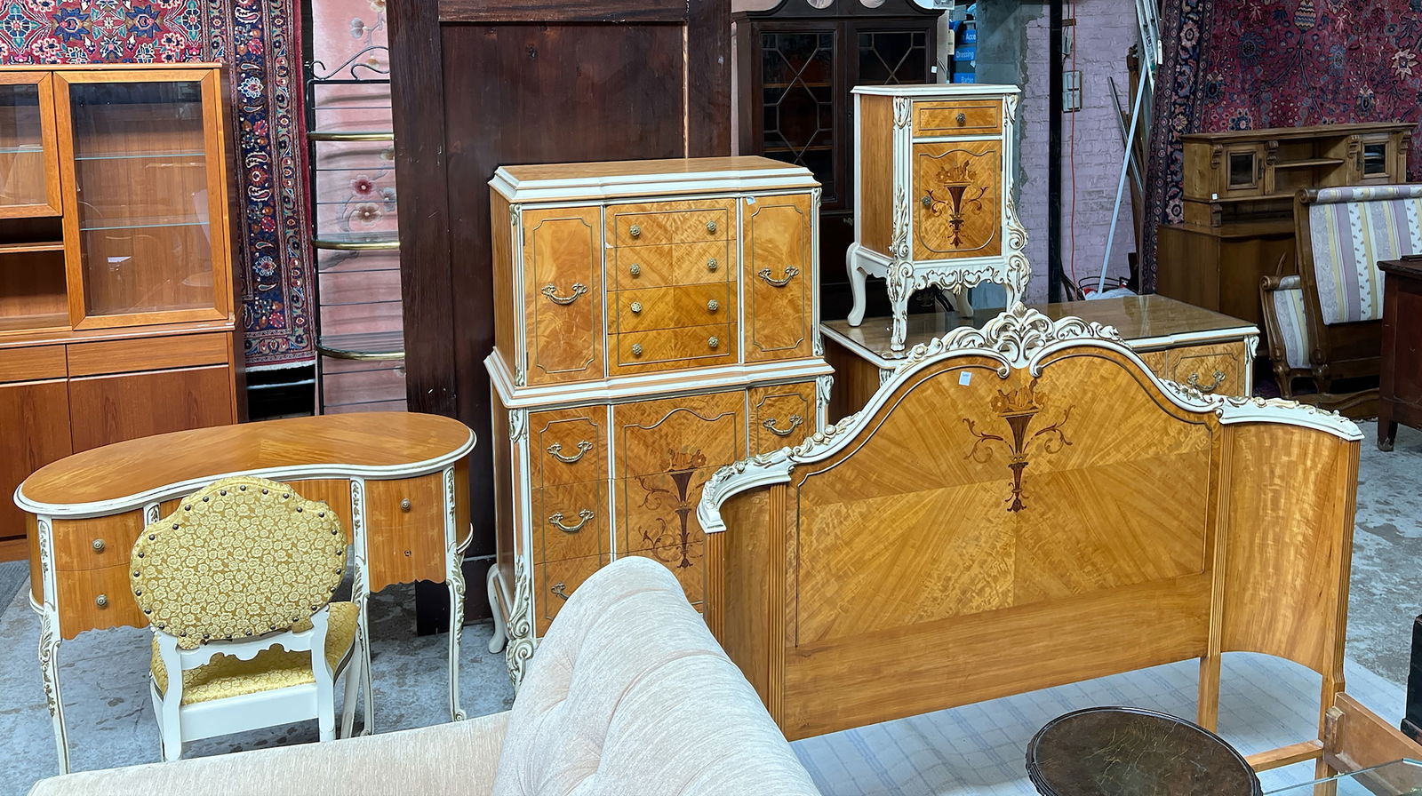 6 Pc. French Carved Bedroom Set. (1 of 5)