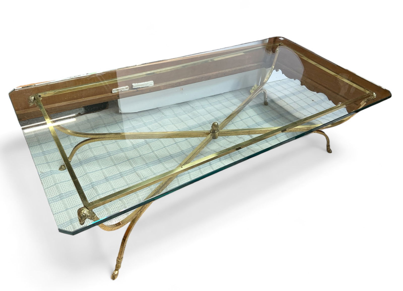 Large Coffee Table with Ram's Head. (1 of 1)