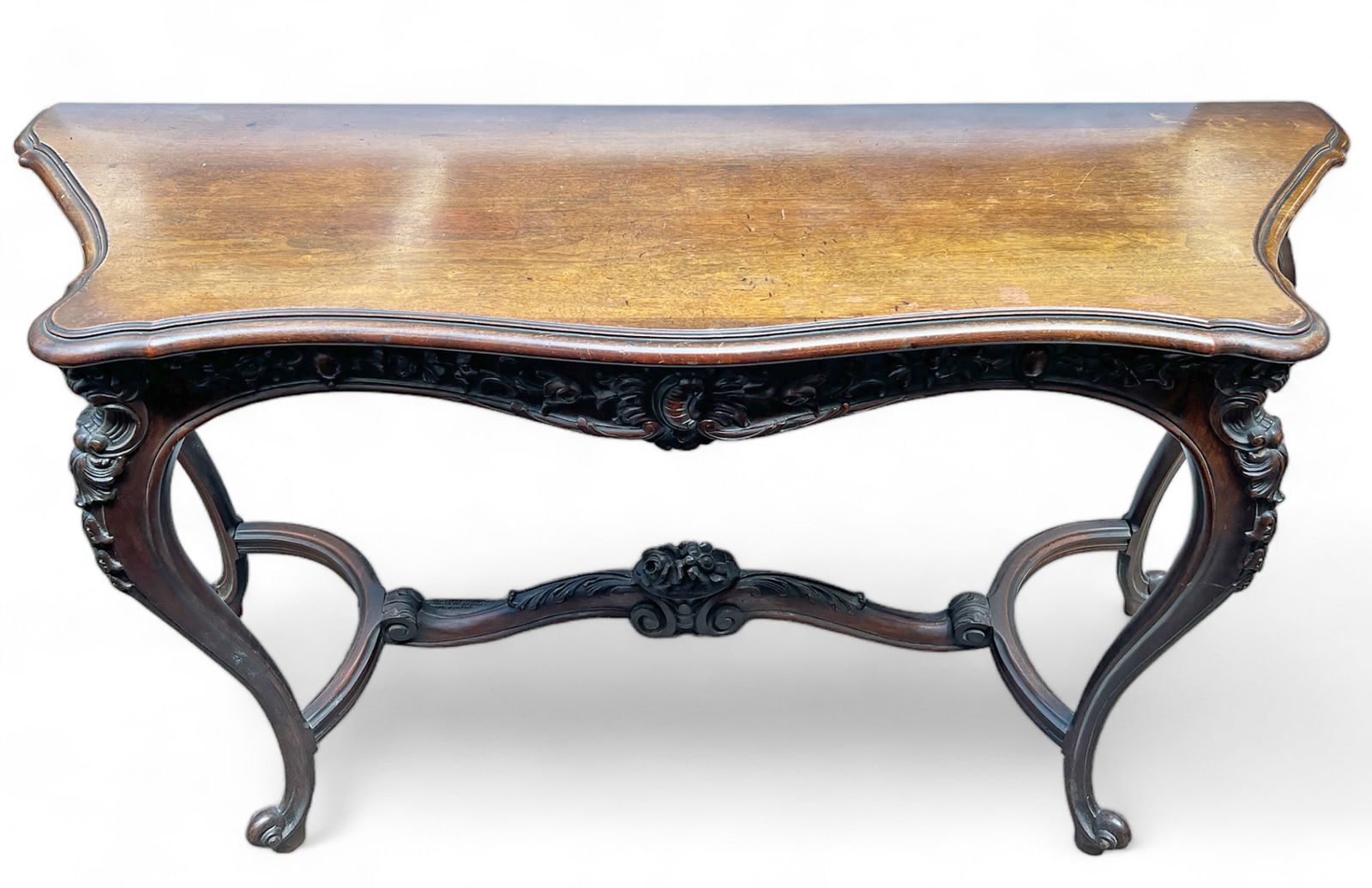 Carved Mahogany Side Table. (1 of 1)