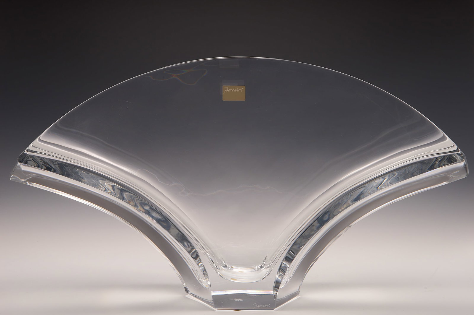 Baccarat Crystal Large Ginkgo Vase. (1 of 4)