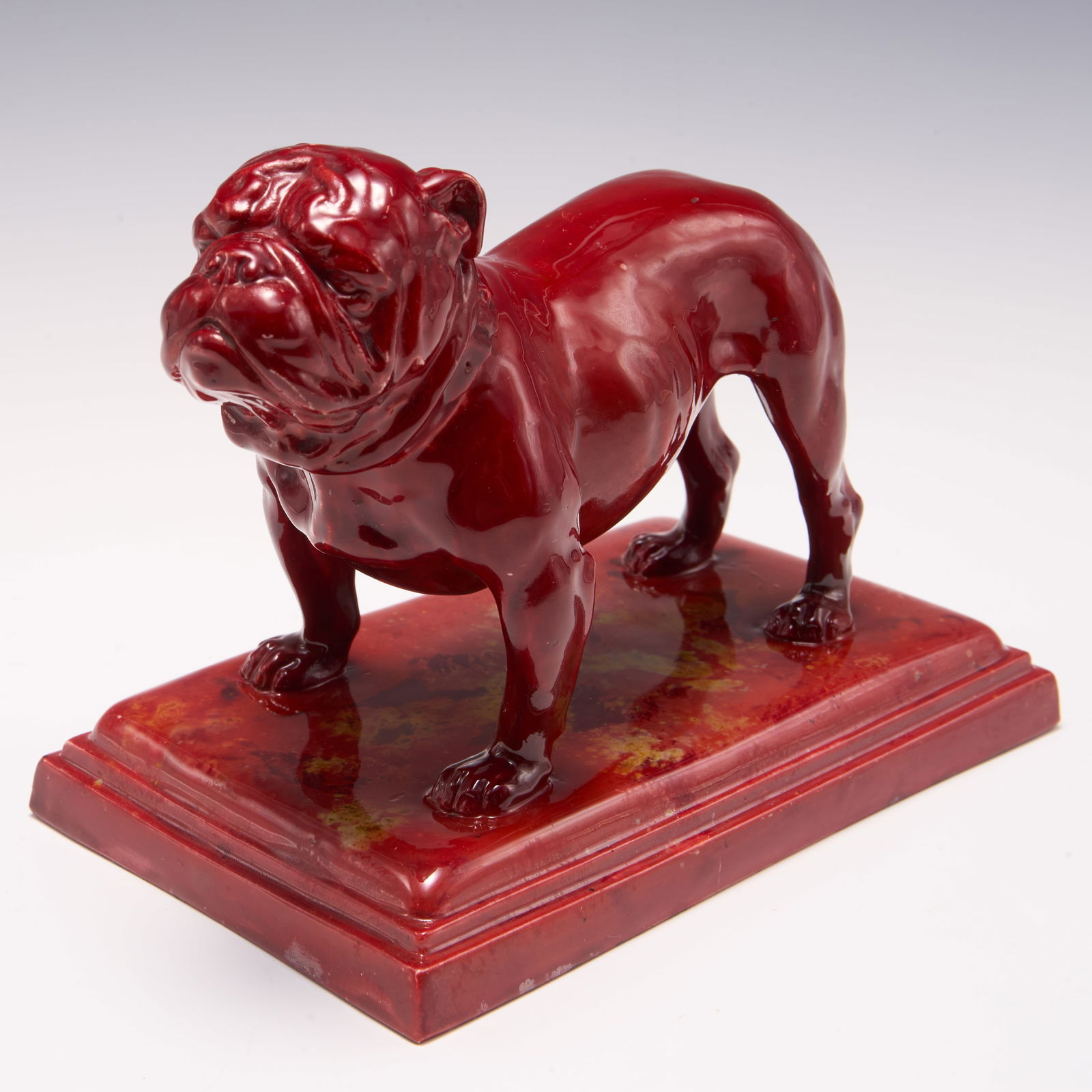 Royal Doulton Flambe Standing Bulldog Figurine. (1 of 5)