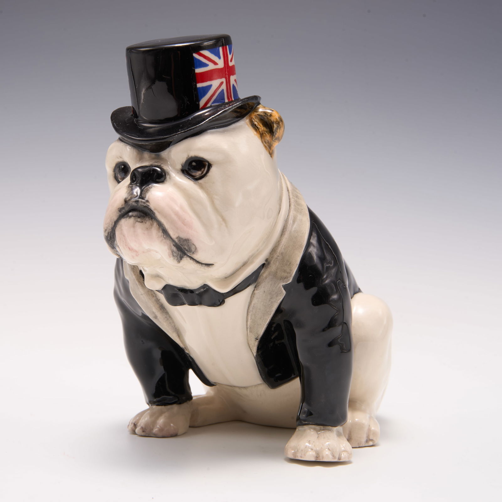 Royal Doulton Bulldog w/ Tuxedo & Top Hat. (1 of 6)