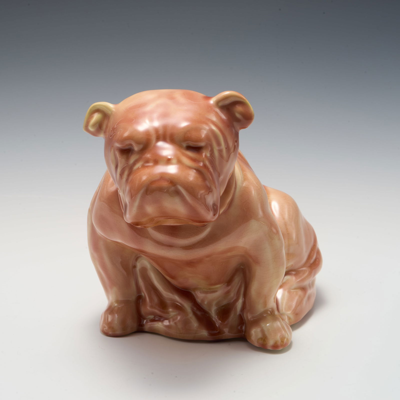 Royal Doulton Undecorated Bulldog w/ British Flag. (1 of 6)