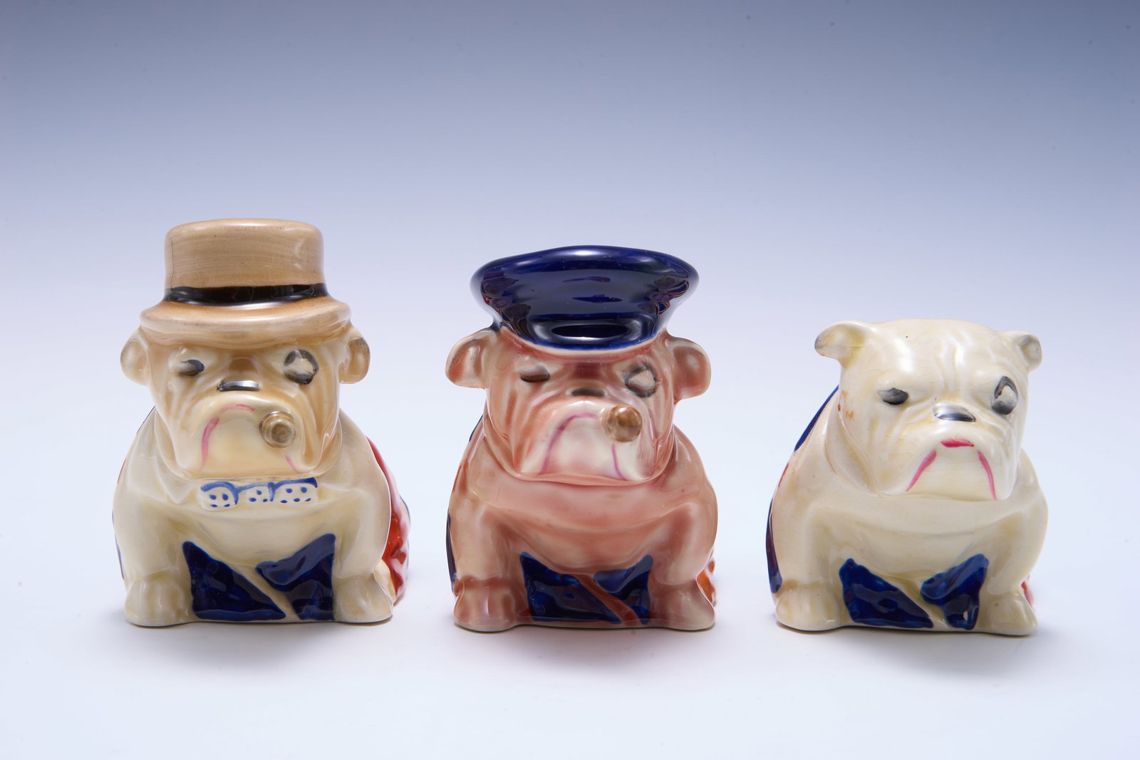 Lot of 3 Royal Doulton Bulldogs w/ British Flags. (1 of 6)