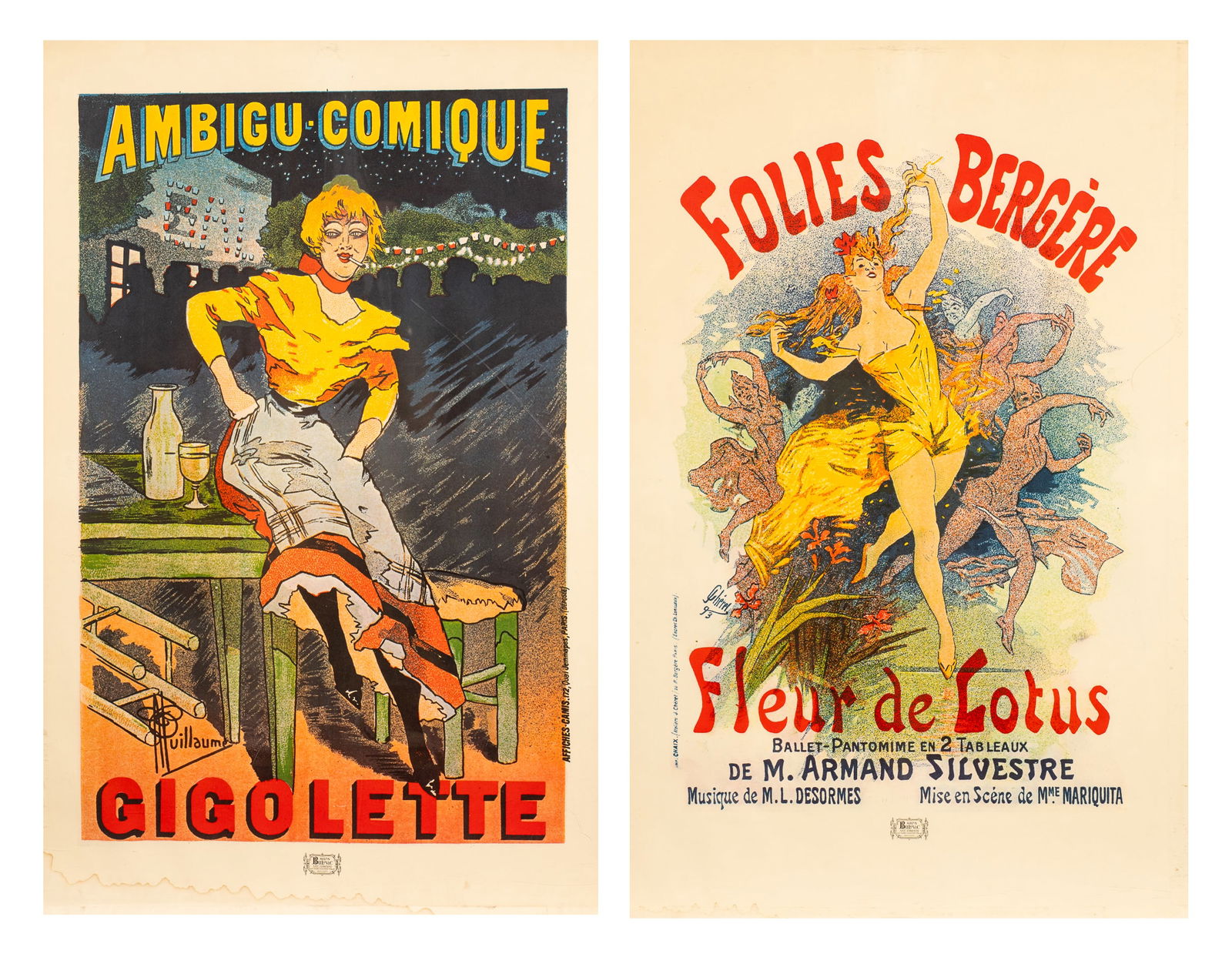 Lot of 2 Unframed French Advertising Posters. (1 of 12)