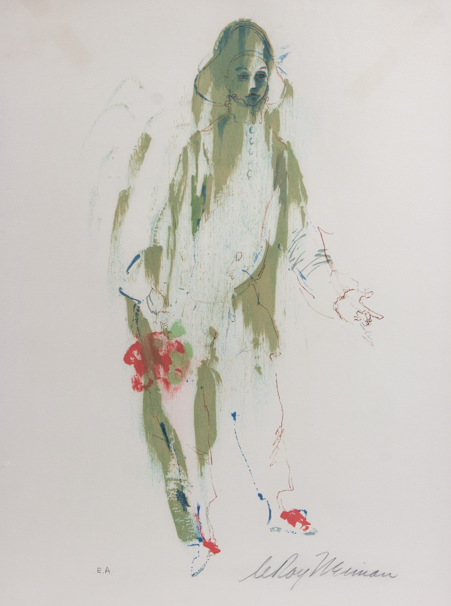 "Pierrot", Lithograph by LeRoy Neiman. (1 of 5)