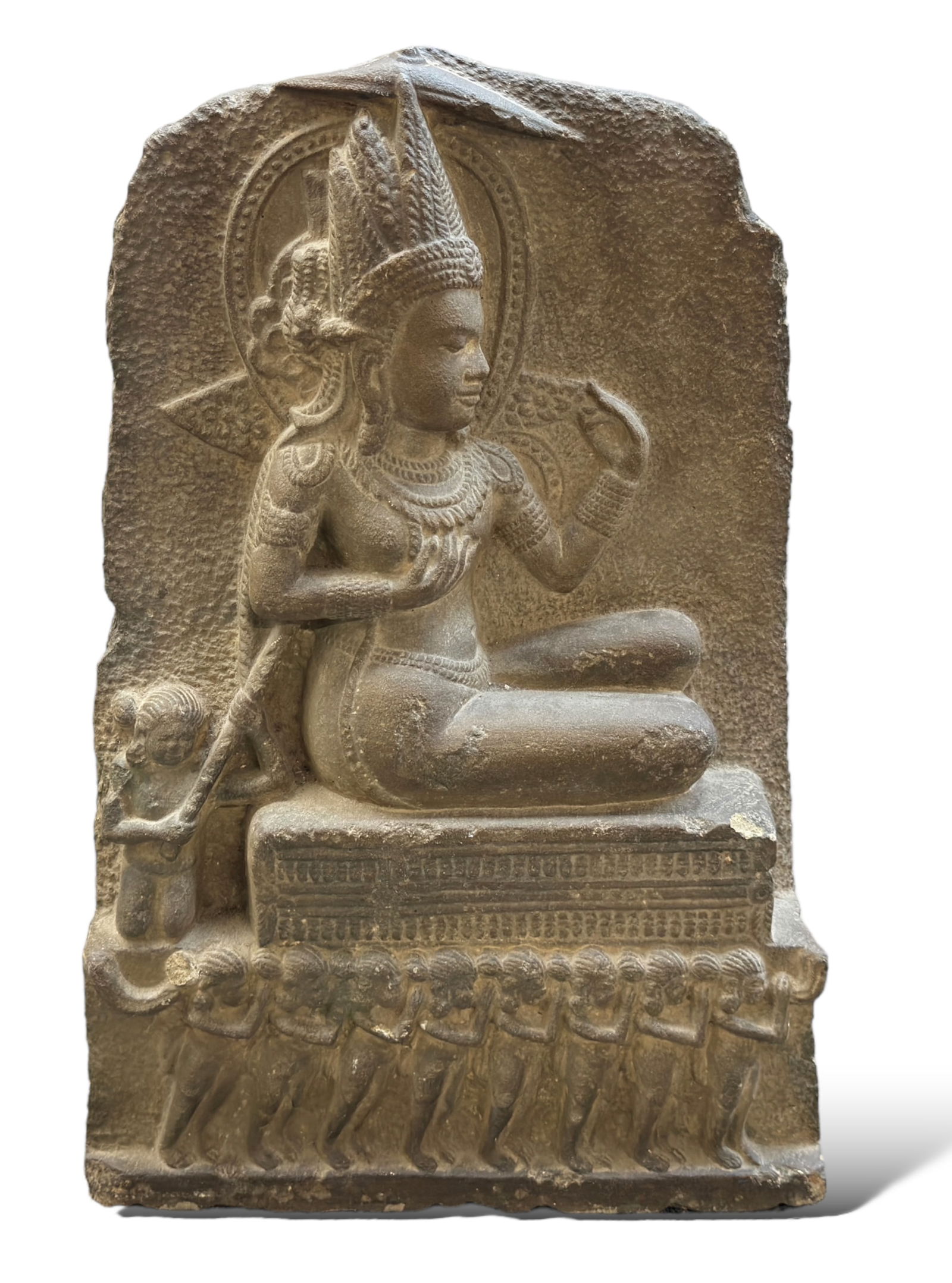 Old Stone Carved Southeast Asian Piece. (1 of 3)