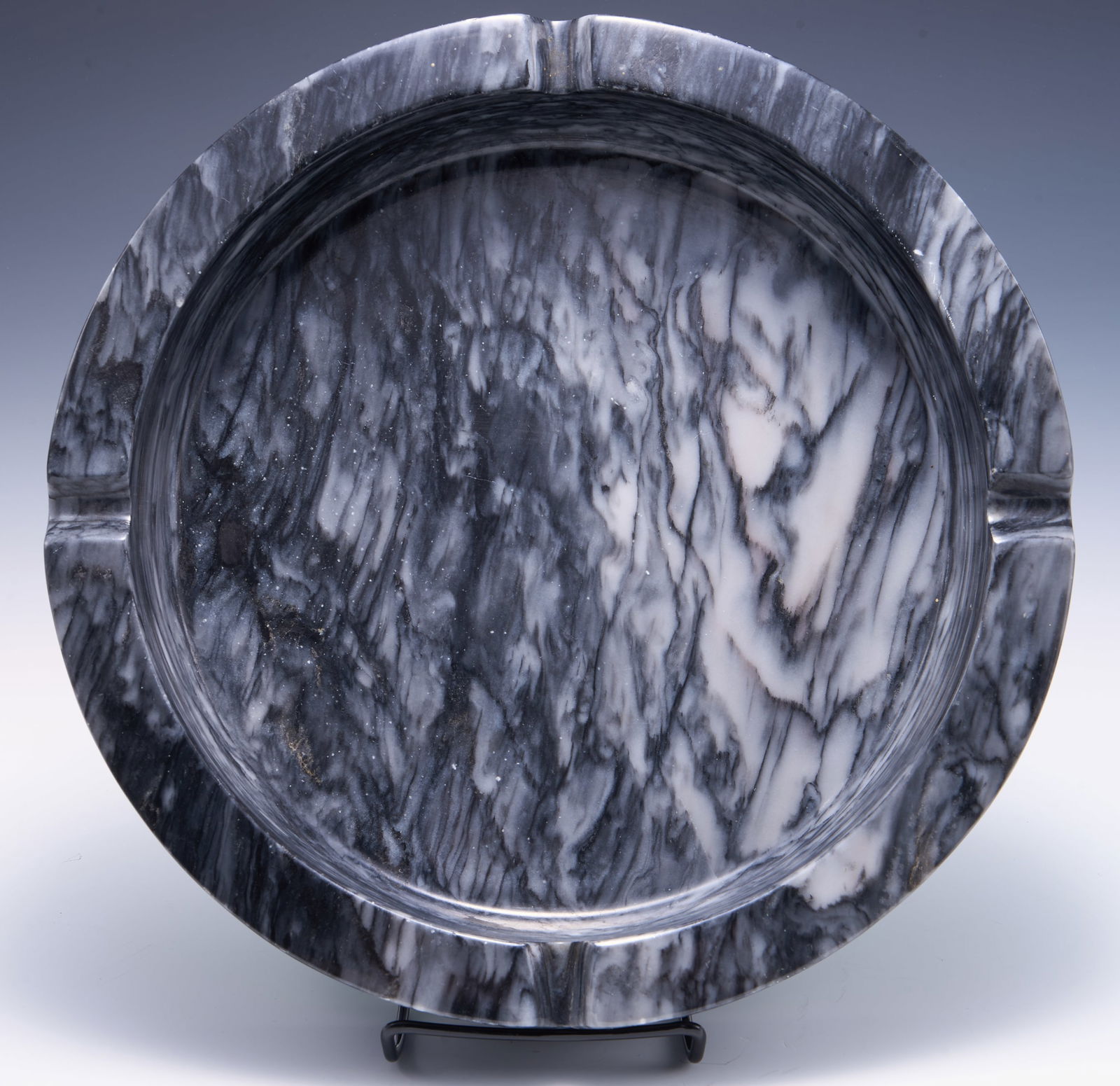 Mid-Century Italian Gray Marble Cigar Ashtray. (1 of 2)