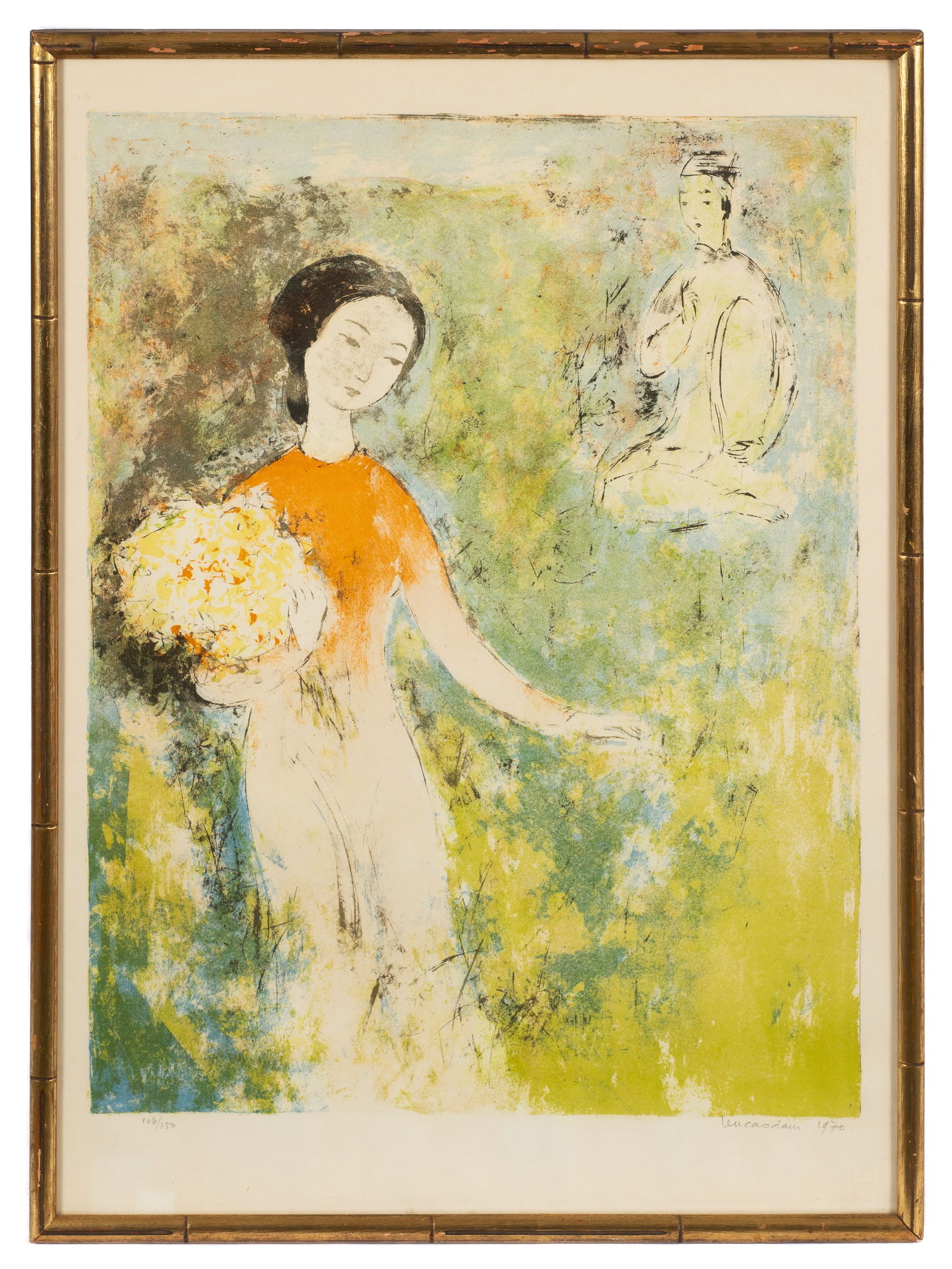 Sgd. Lithograph of Man and Woman, Vu Cao Dam. (1 of 6)