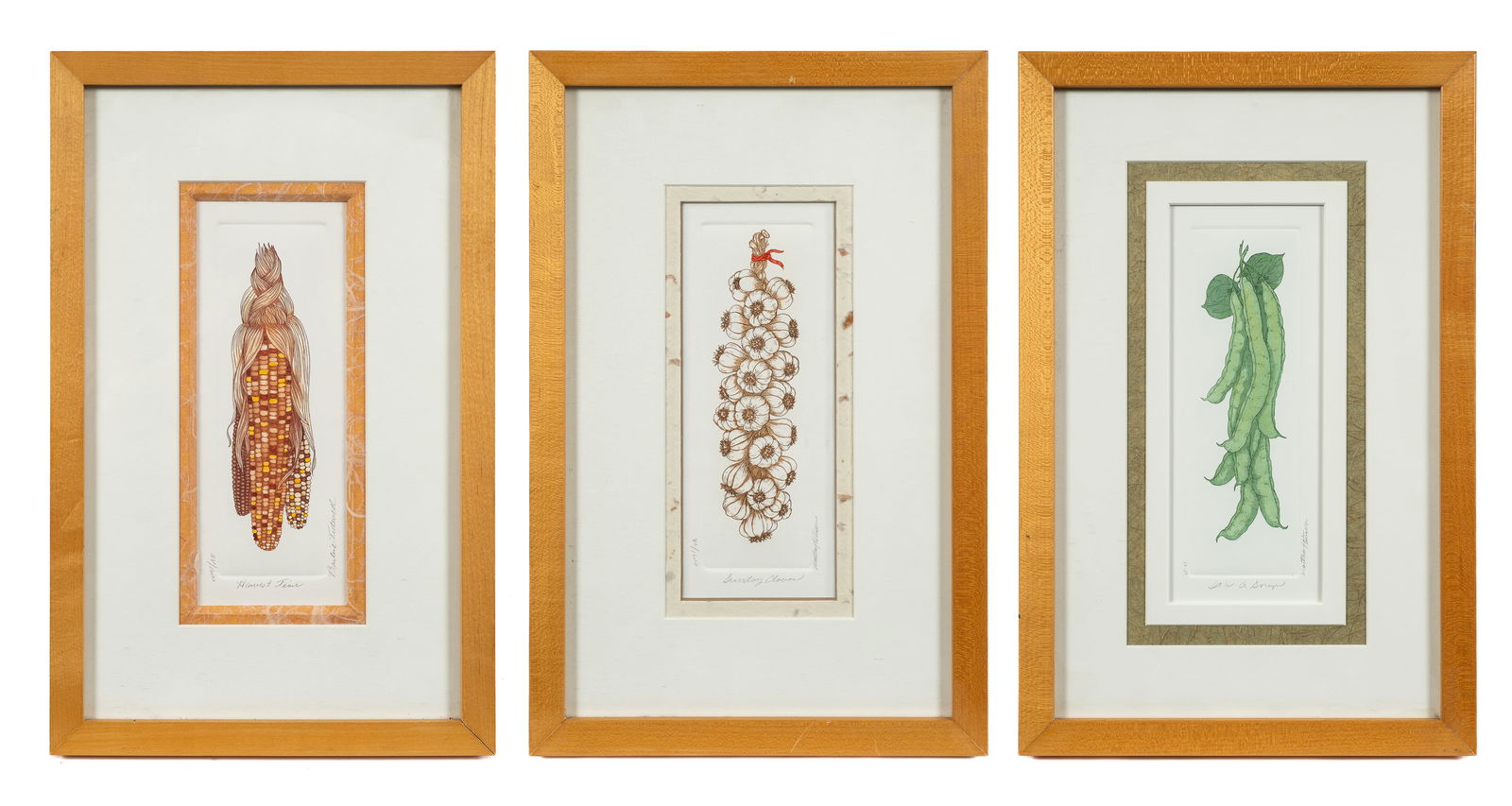 Lot of 3 Hand Colored Etchings - Tidwell & Hinson. (1 of 12)