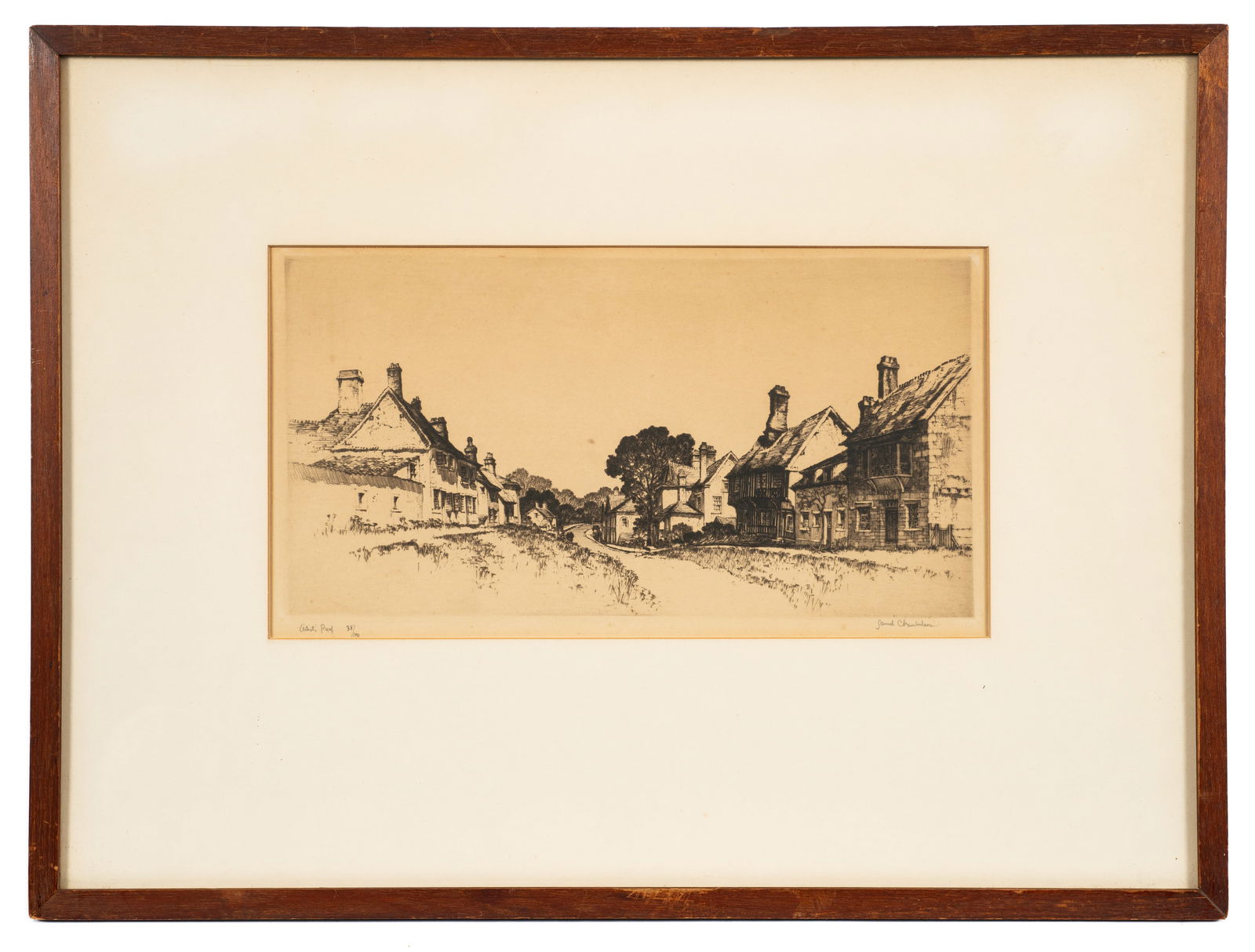 Essex Village, Etching by Samuel Chamberlain. (1 of 7)