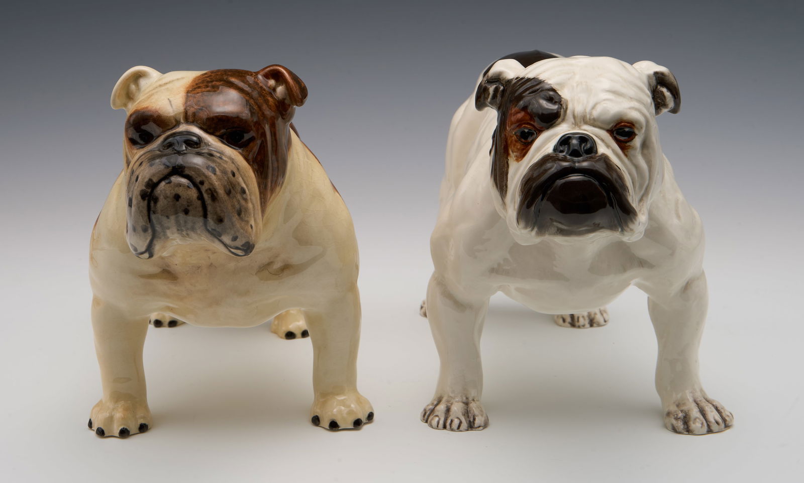 Lot: 2 Bulldog Figurines - Royal Doulton, Beswick. (1 of 8)