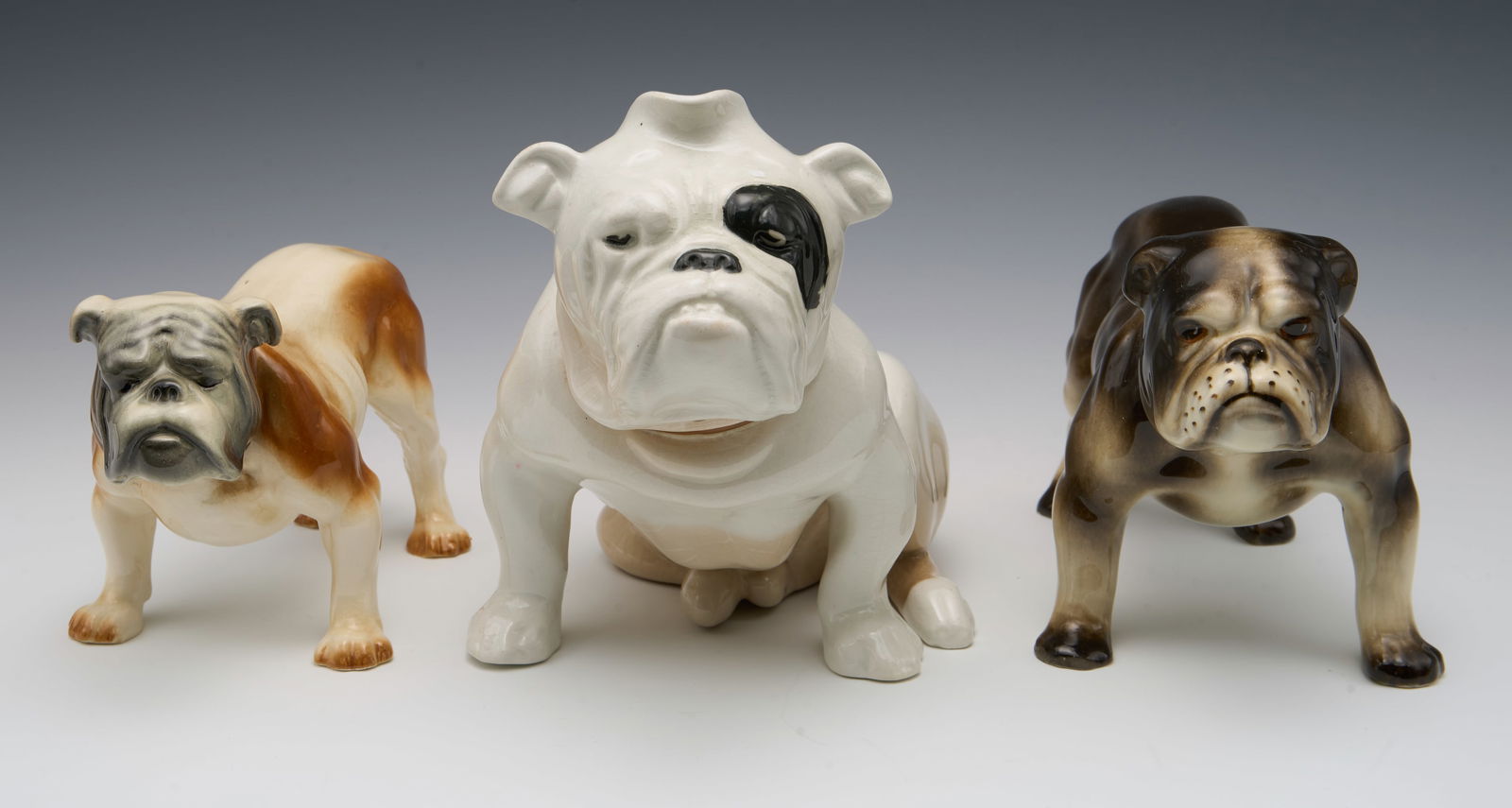 Lot of 3 Bulldog Figures - Royal Doulton, Goebel. (1 of 10)