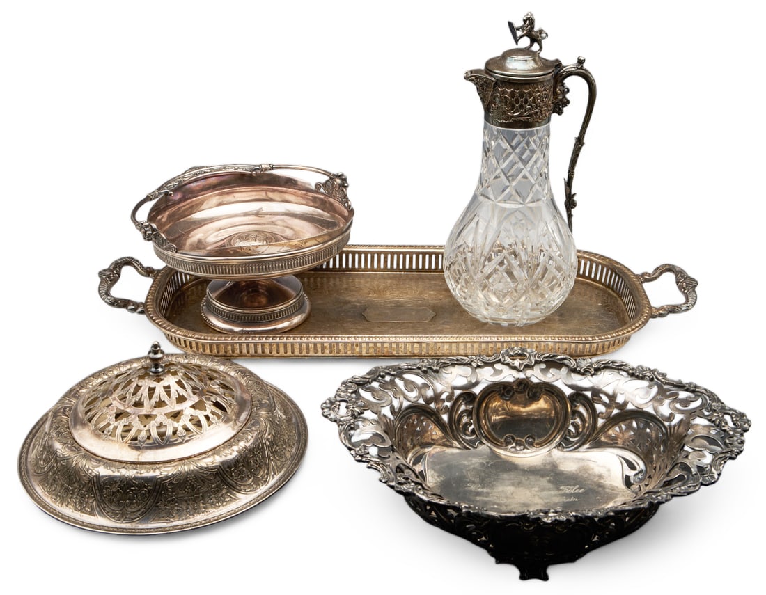 Lot of Silverplate Serving Pieces & More. (1 of 13)