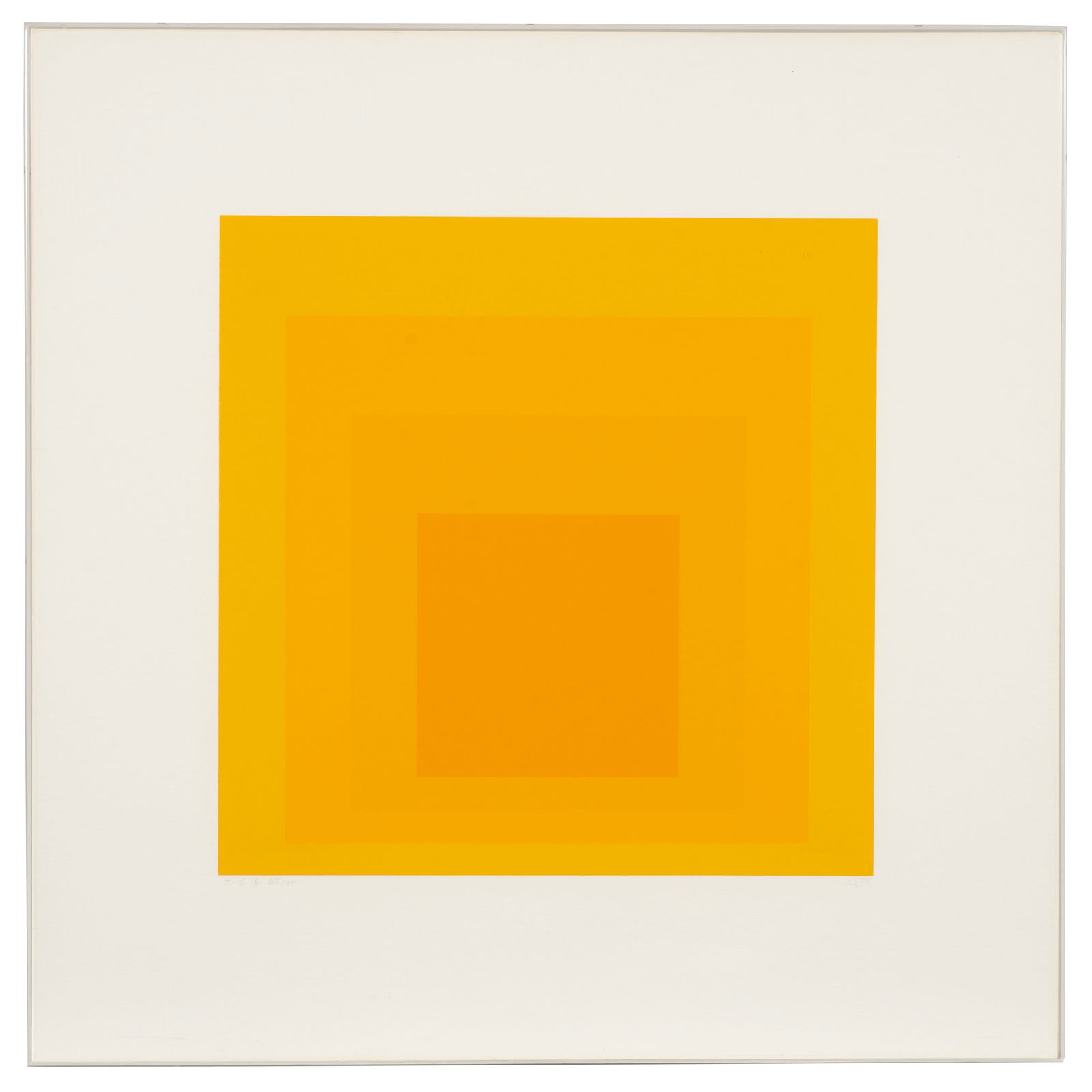 "I-S f", Signed Color Screenprint by Josef Albers. (1 of 6)