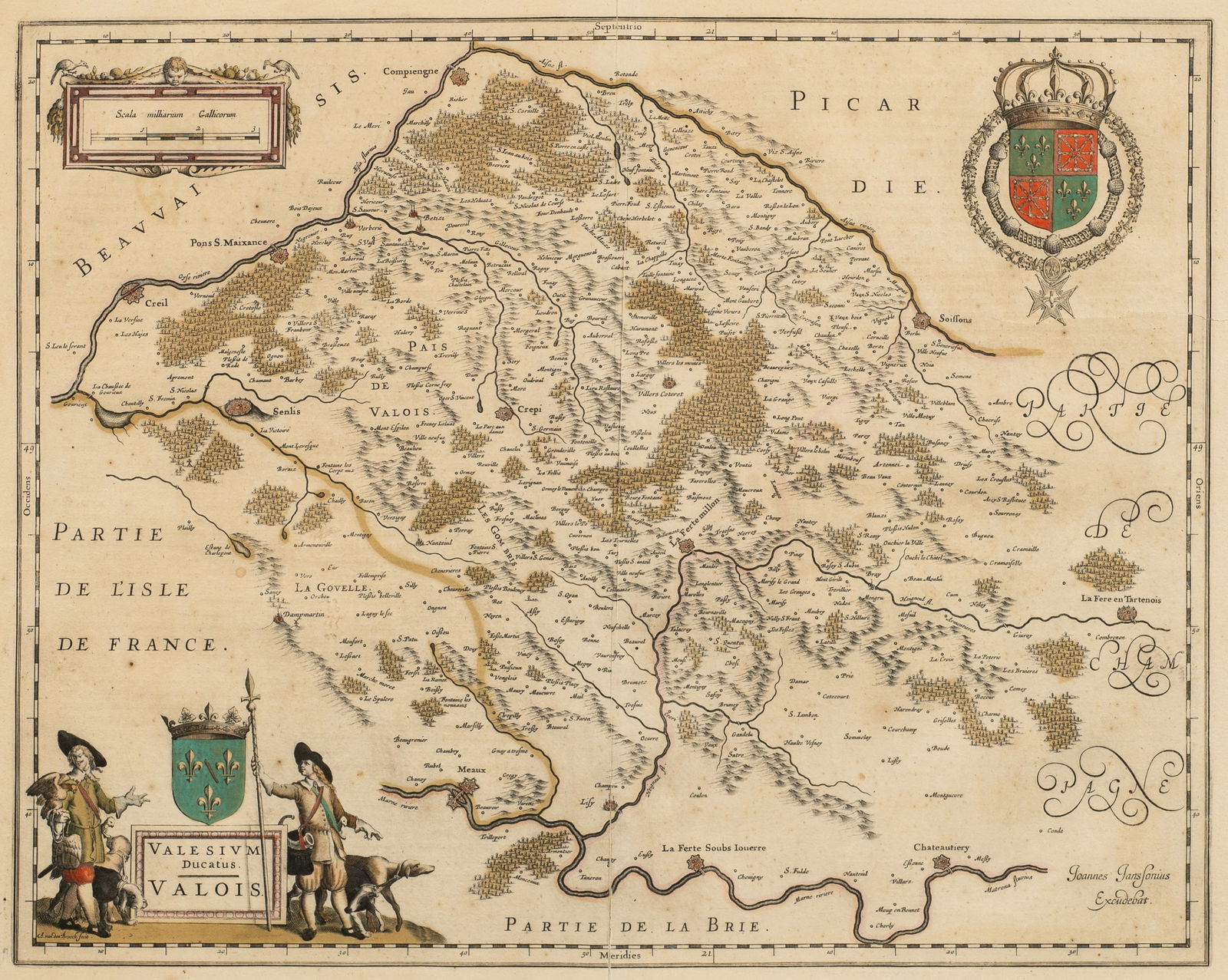 Valesium Ducatus - Valois, Johannes Janssonius. (1 of 6)