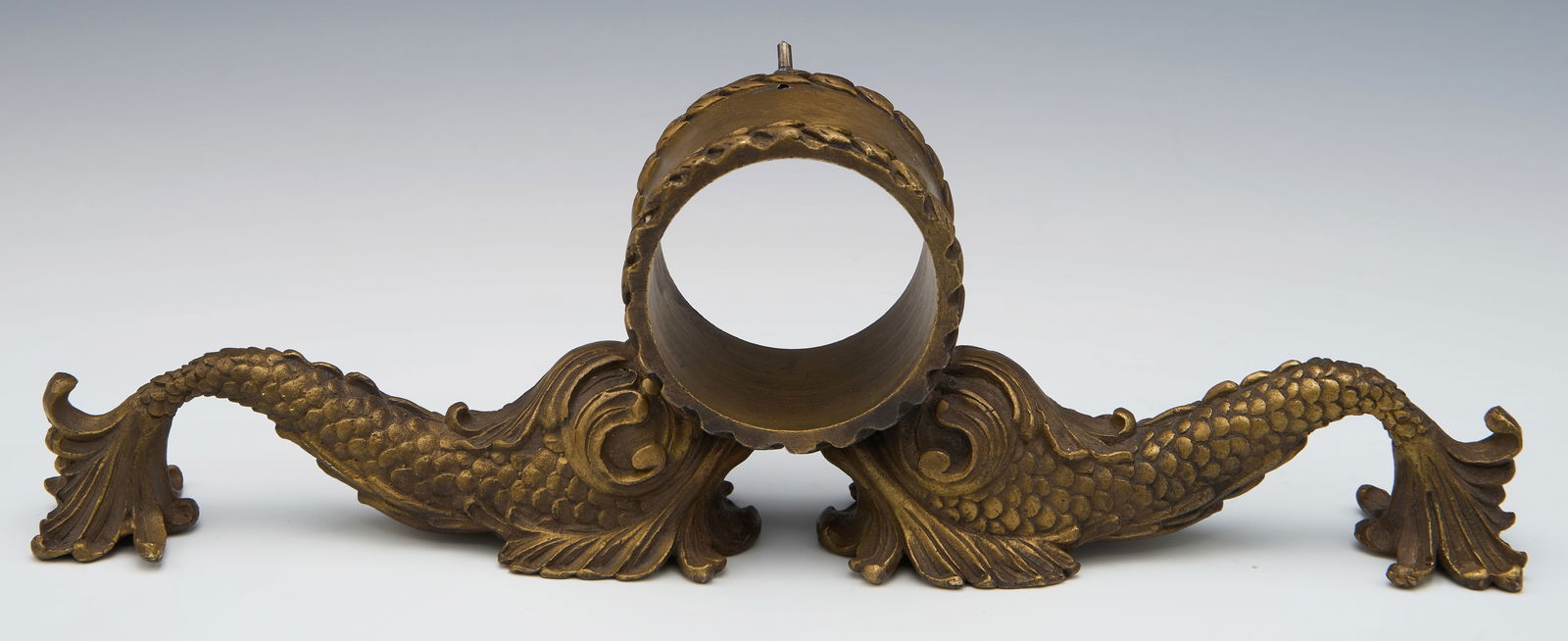 Bronze Pocket Watch Stand w/ Pair of Dolphins. (1 of 6)