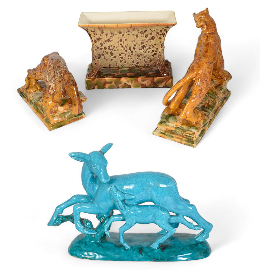 Lot of Animal Pottery - Haeger, Goldschneider. (1 of 4)