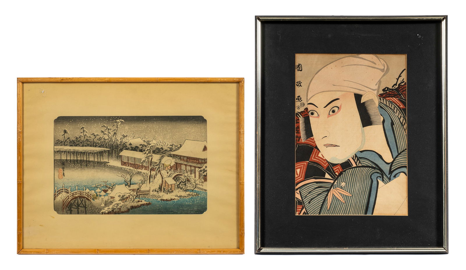 Lot of 2 Prints - Kunimasa & Hiroshige. (1 of 11)