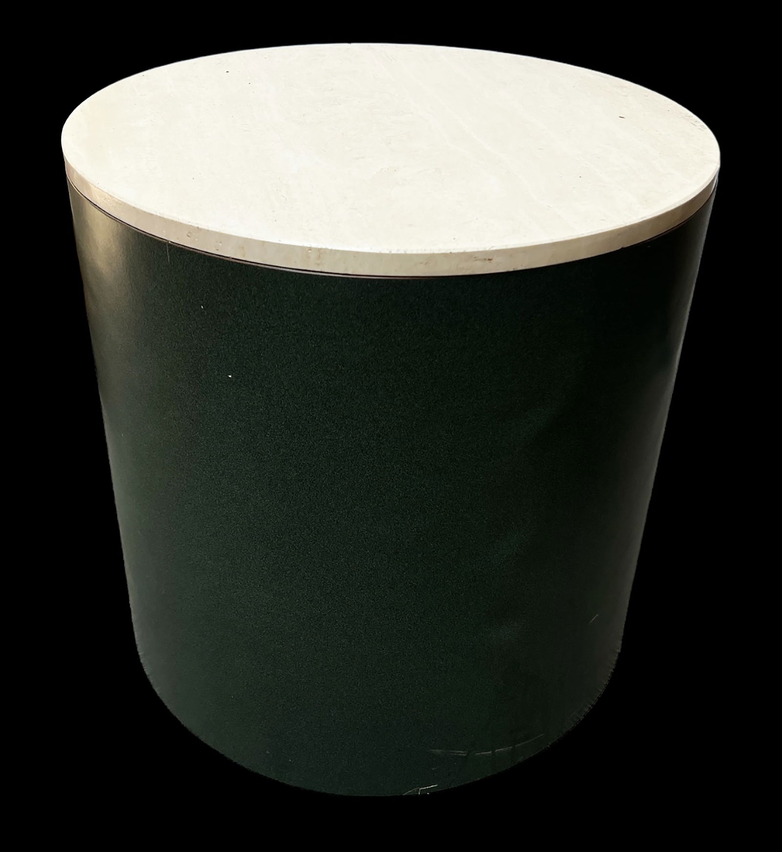 Modern Marble Top Drum Shape Side Table. (1 of 1)