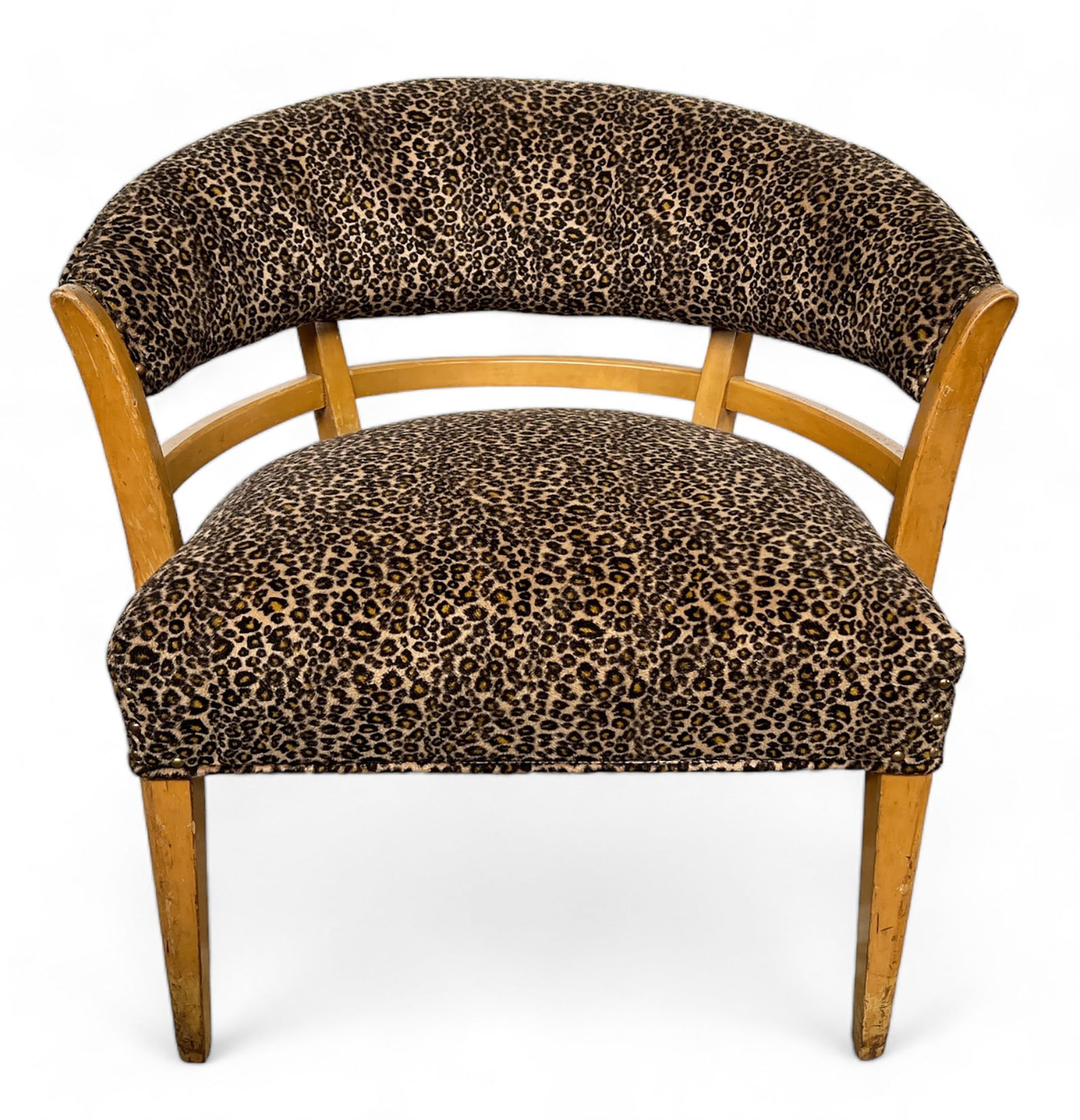 Mid-Century Modern Style Leopard Print Chair. (1 of 2)