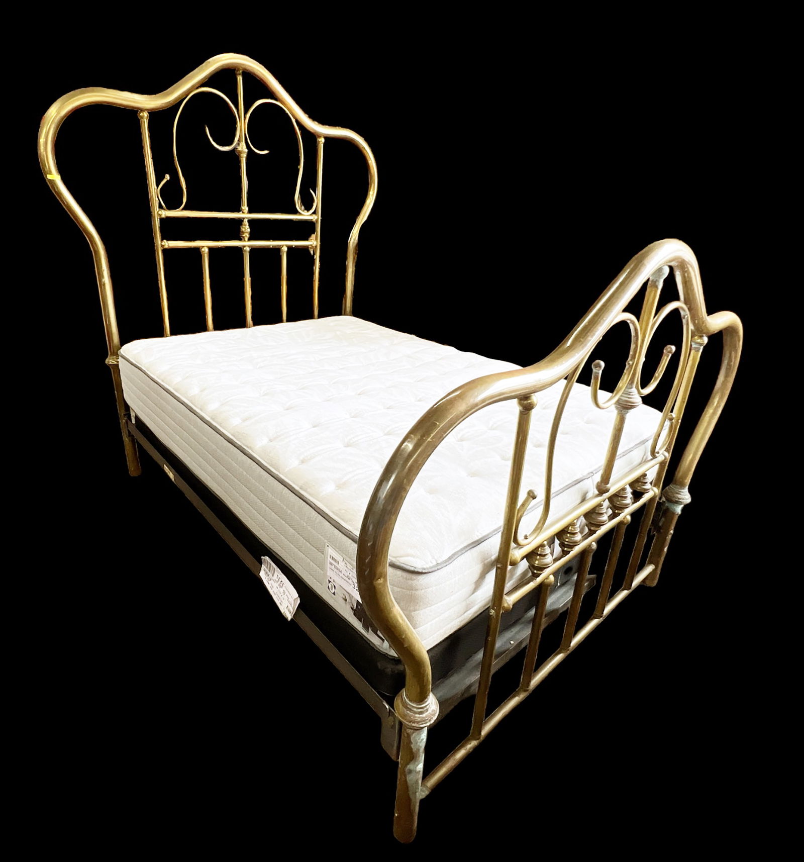 Brass Bed w/ Mattress - Full Size. (1 of 1)