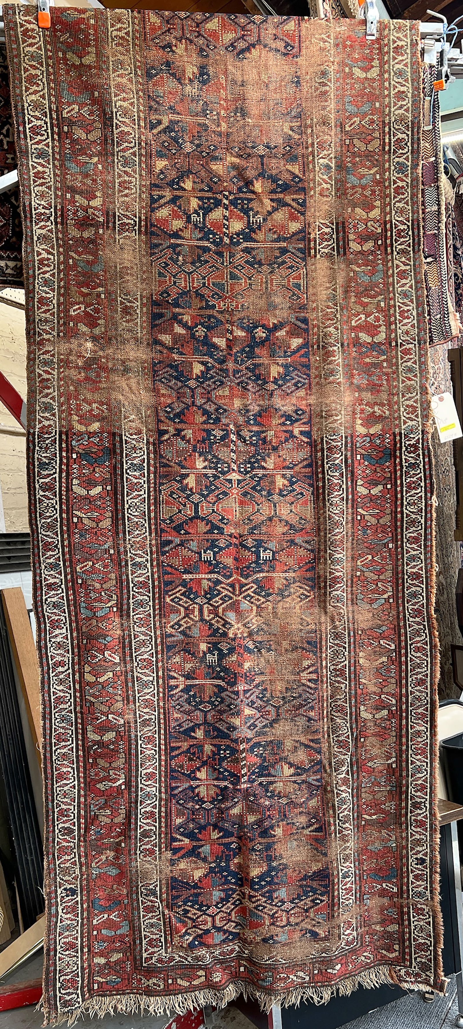 3' 6" x 10' 3" Caucasian Runner Rug, AS IS. (1 of 3)