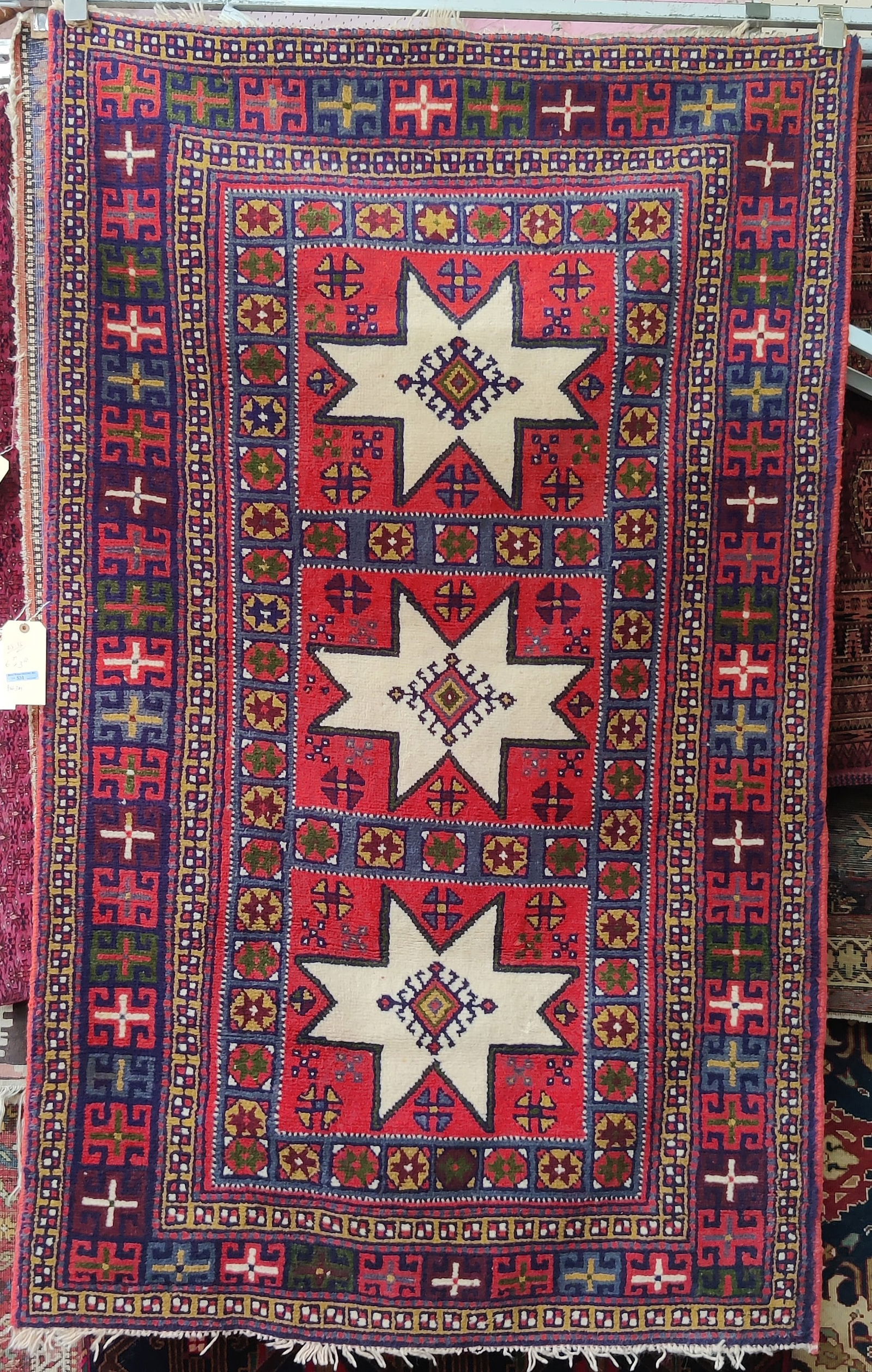 3' 10" x 6' 5" Kazak Pattern Rug. (1 of 3)