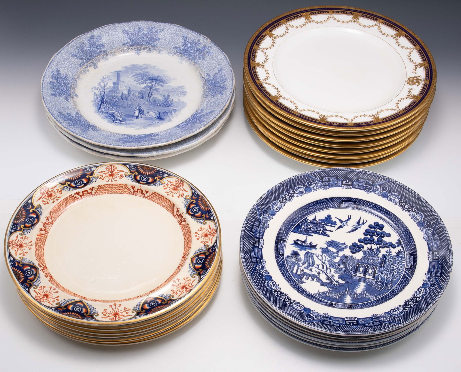 Lot of Asst. Antique Dinner Plates- Coalport, etc. (1 of 8)