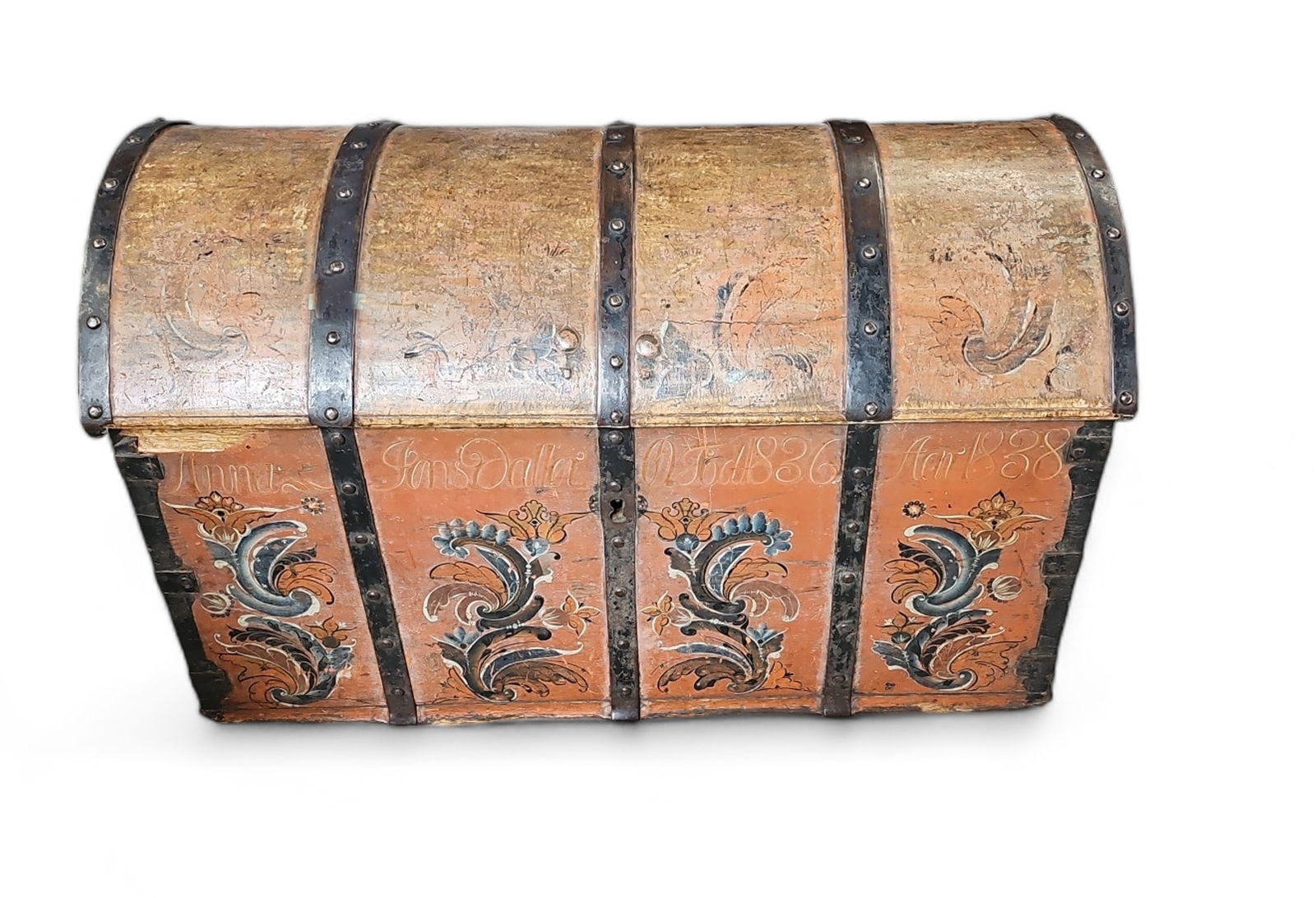 Immigrant Trunk - Handpainted & Signed. (1 of 3)