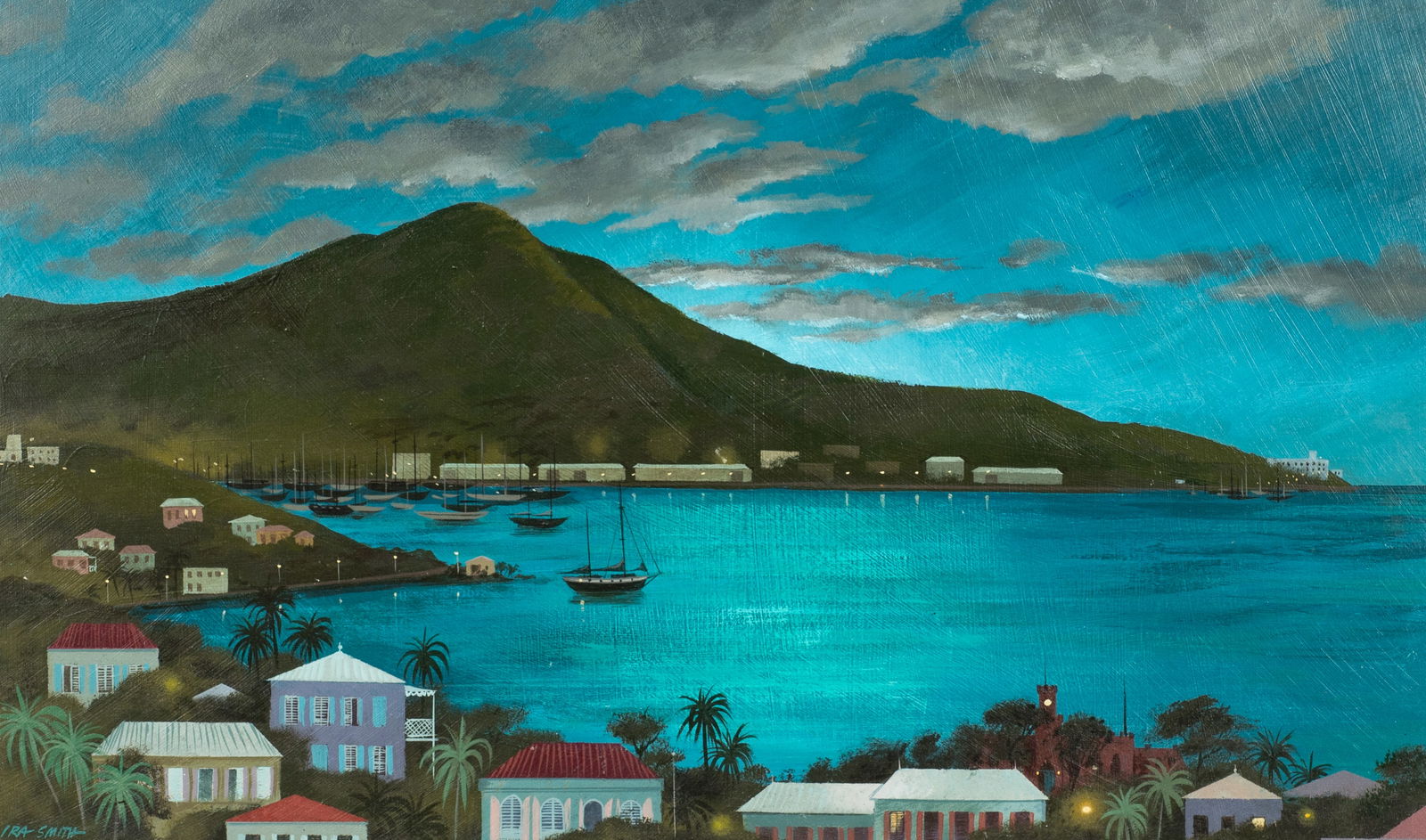 Tropical Harbor Scene by Ira Smith. (1 of 5)