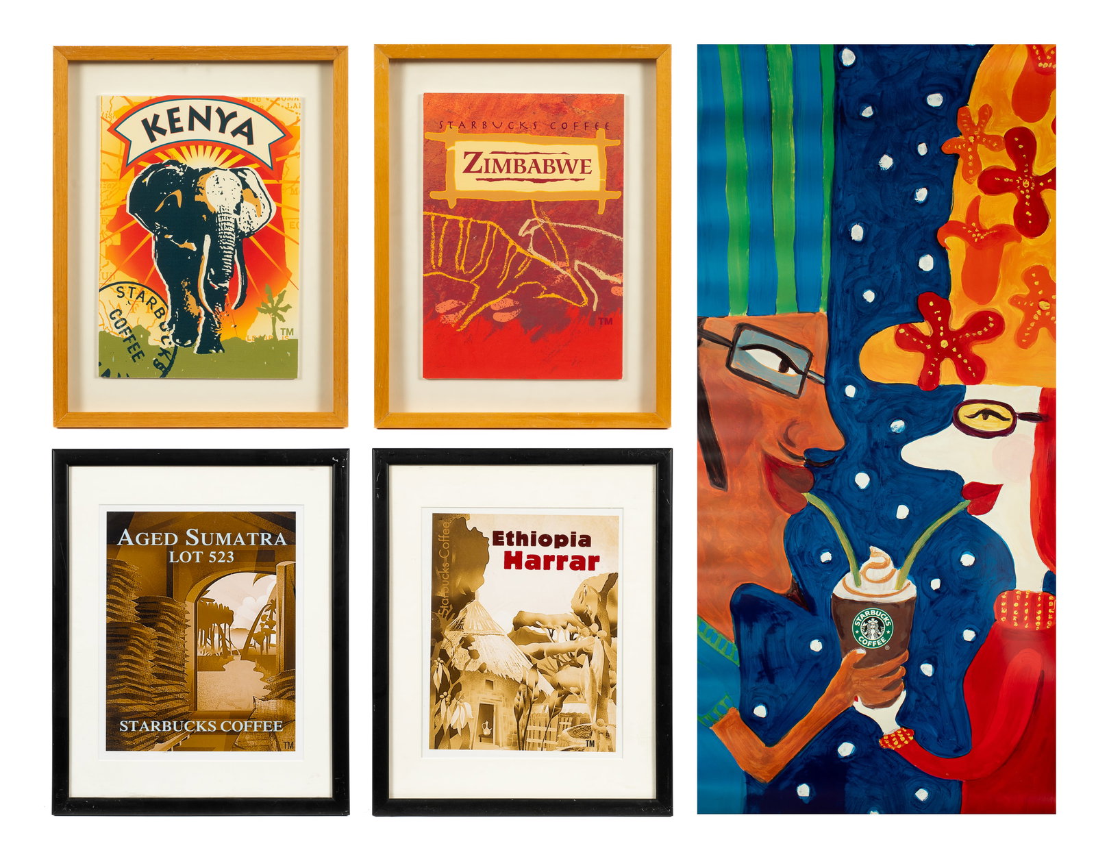 5 Pc. Lot of Starbucks Posters. (1 of 15)