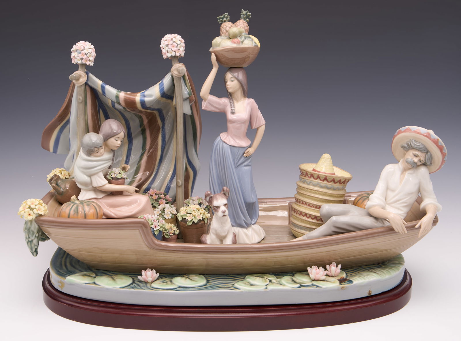 Lladro Carnival Time Boat Figural Group. (1 of 20)