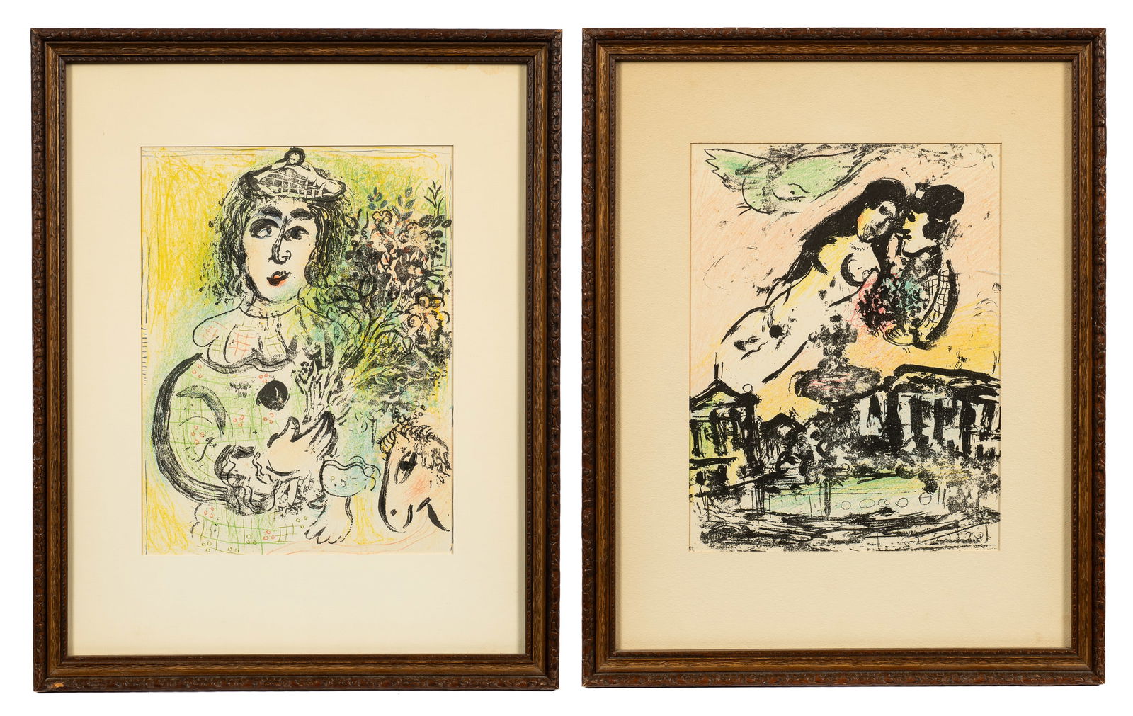 Lot of Two Framed Marc Chagall Lithographs. (1 of 8)