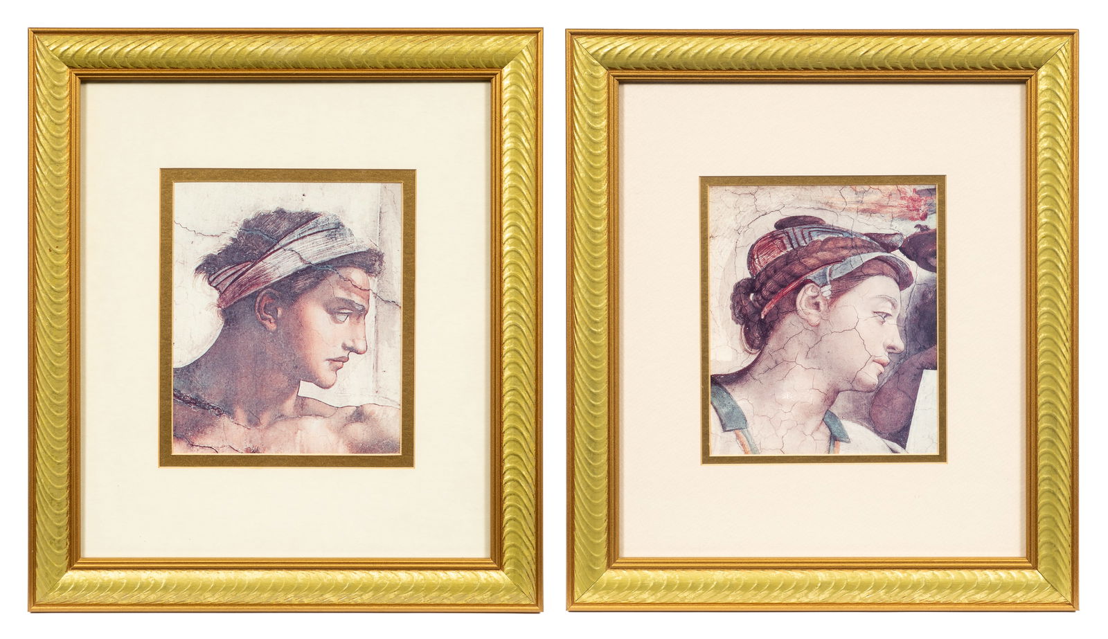 Lot of 2 Prints of Sistine Chapel Frescoes. (1 of 9)