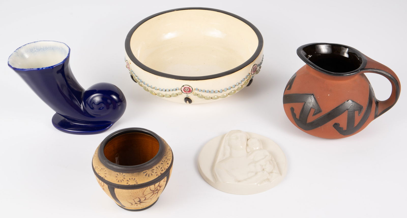 Lot of 5 Pottery Pcs. - Weller, Rookwood, etc. (1 of 17)