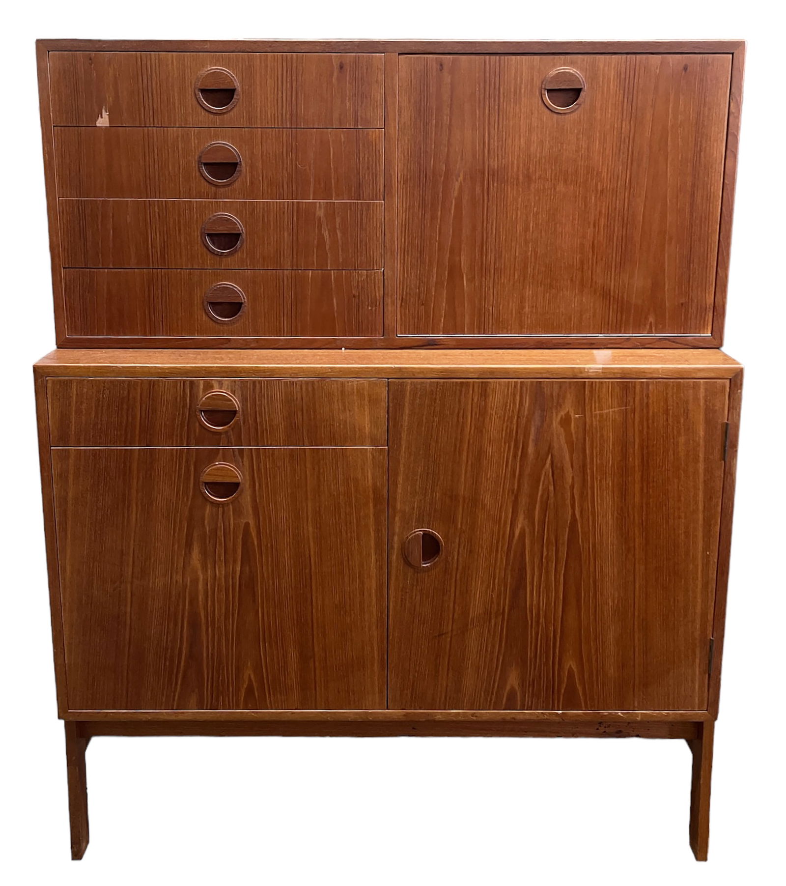 Danish Control Teakwood 2 Pc. Cabinet Set. (1 of 4)