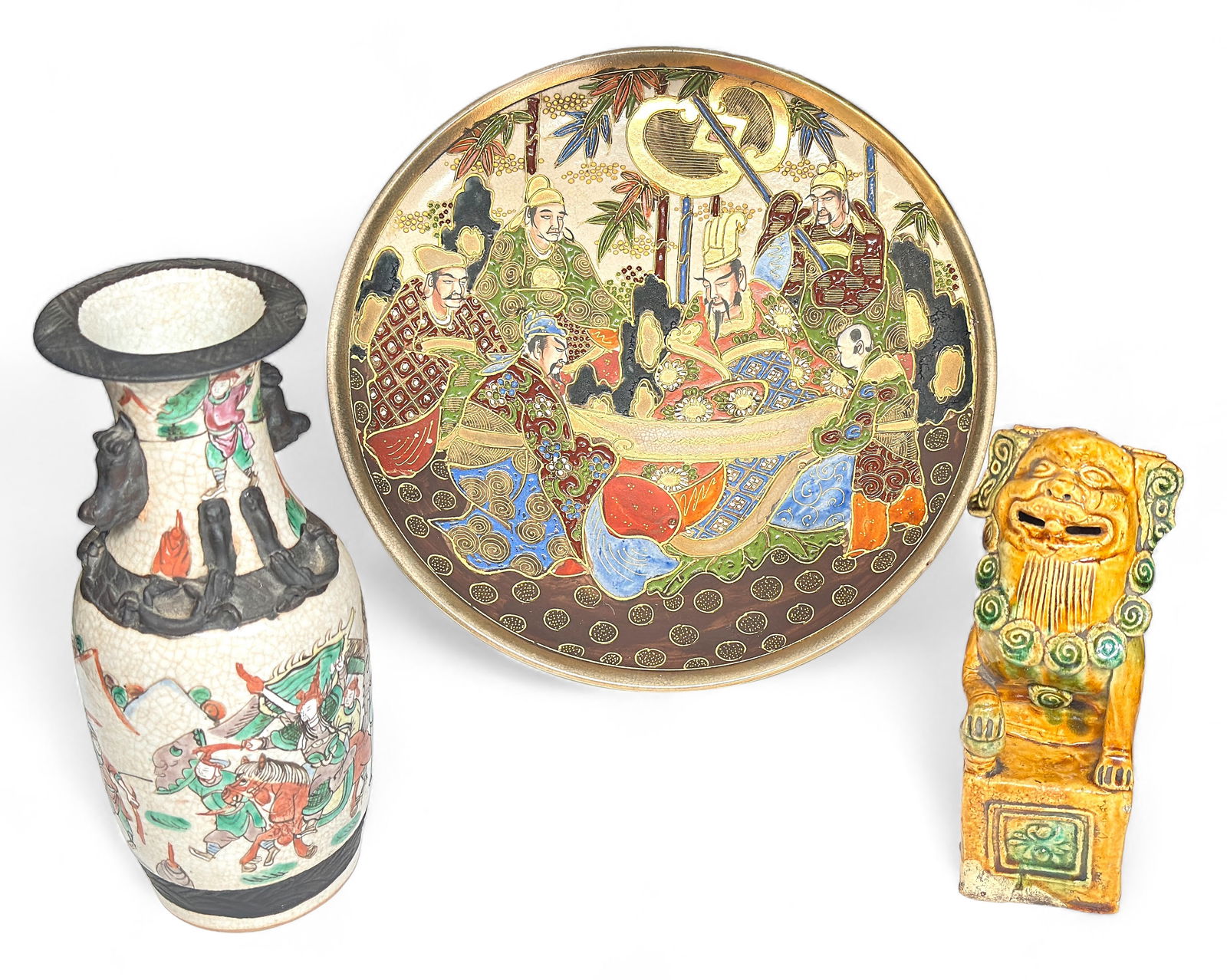 Lot of 3 Old Asian Porcelain Items. (1 of 5)