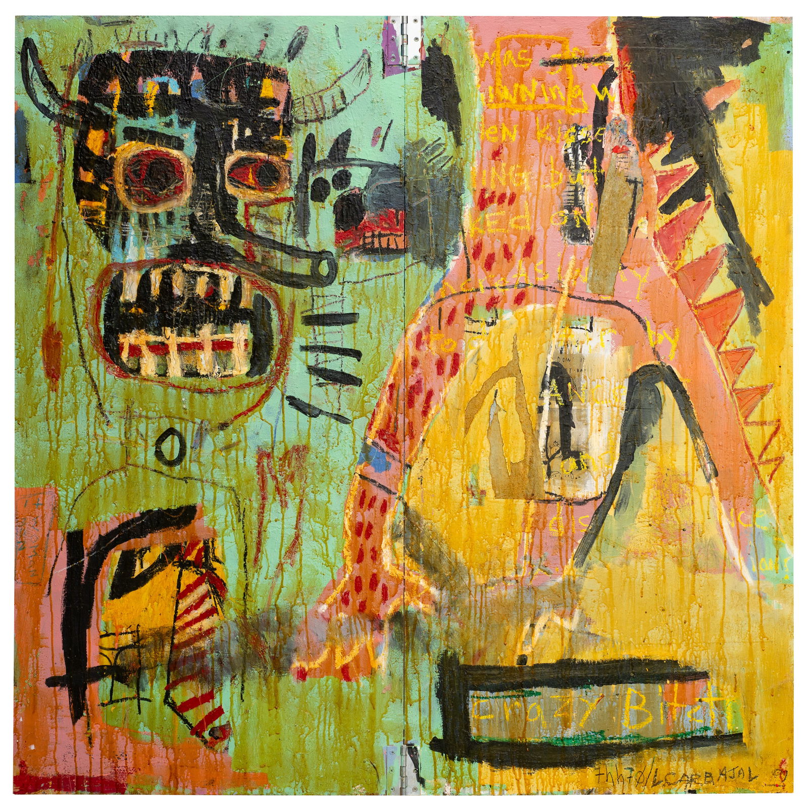 Abstract Mixed-Media Diptych by Lyle Carbajal. (1 of 3)