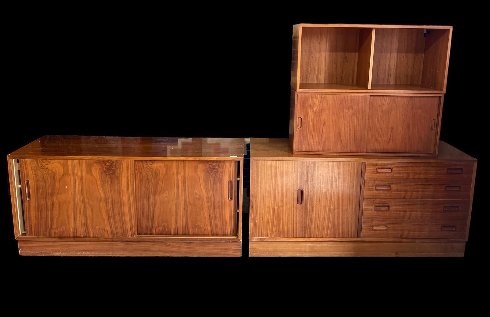 Lot: 4 Pcs. of Danish Modern Teak Wood Furniture. (1 of 4)
