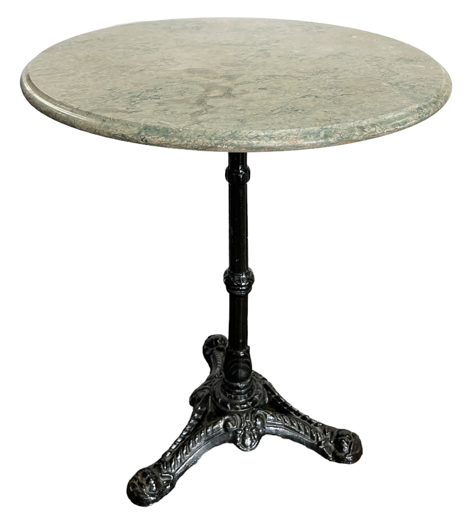 Marble Top Bistro Table w/ Cast Iron Base. (1 of 2)