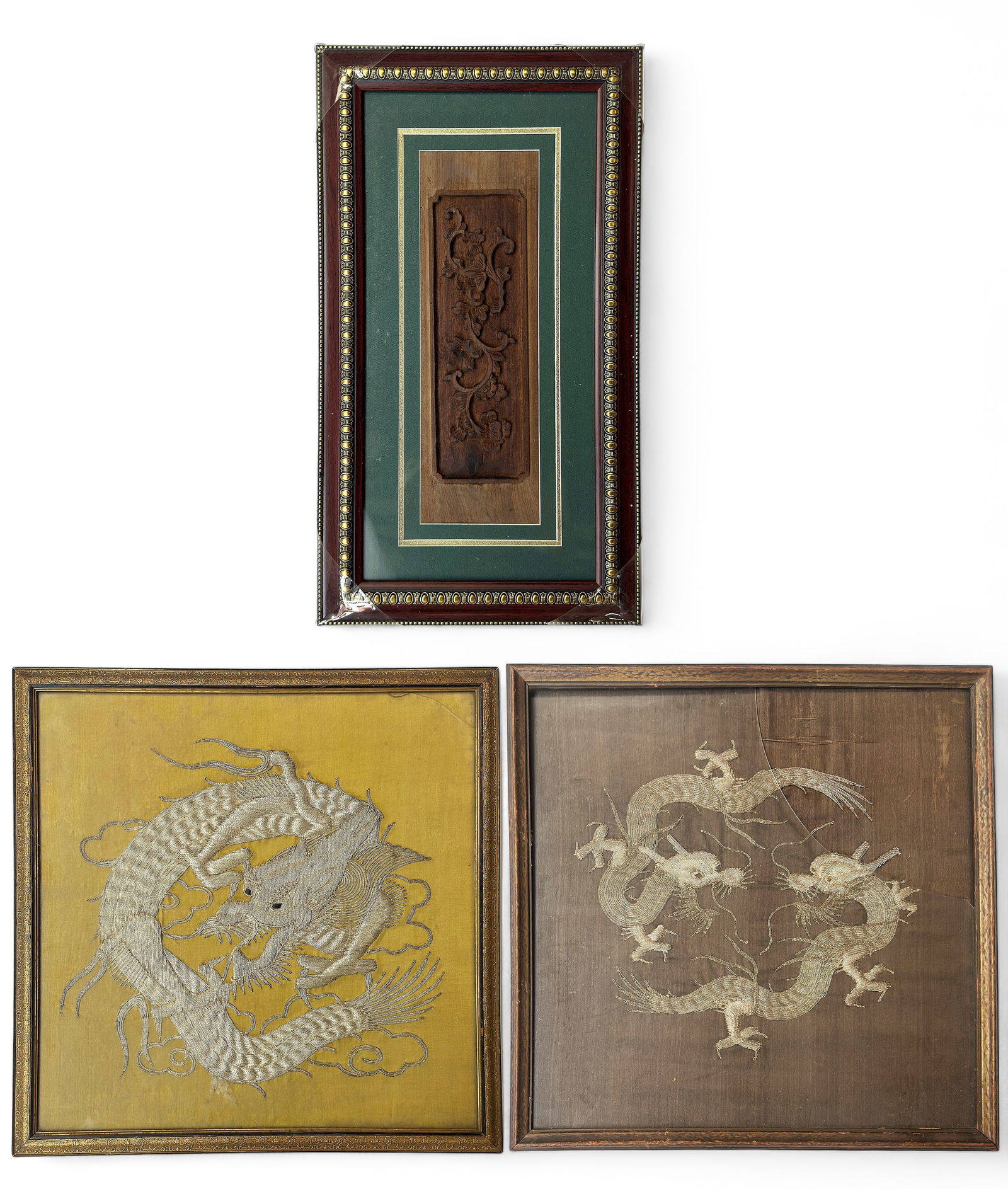 Lot of 3 Asian Wall Art Pieces. (1 of 5)