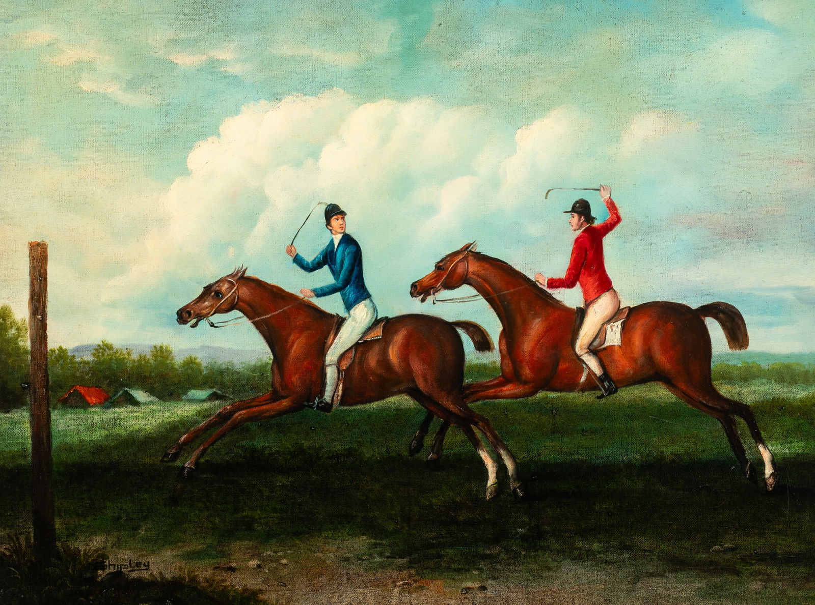 20th Century Equestrian Painting, Sgd. Shipley. (1 of 5)