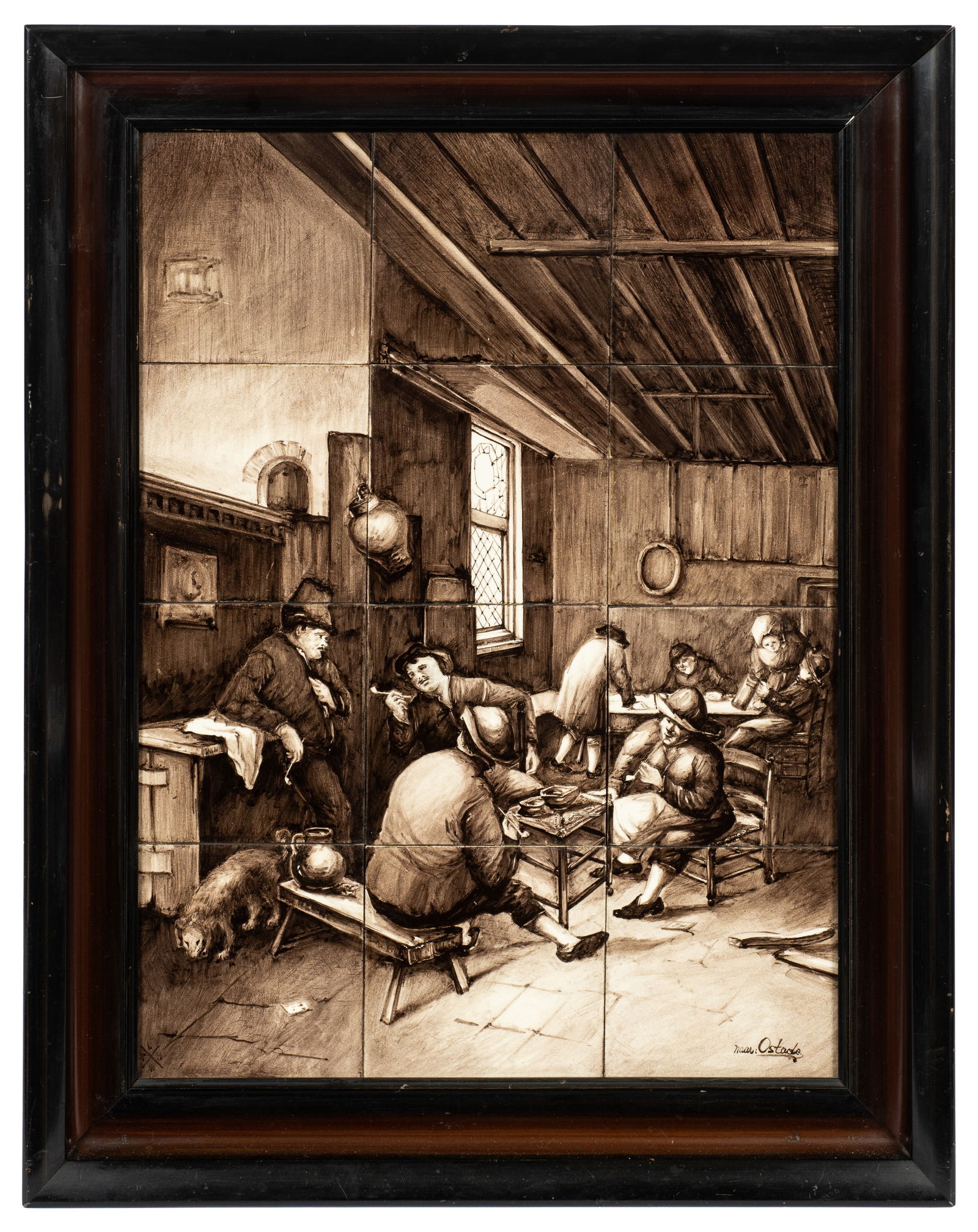 Very Old Dutch Hand Painted Tile Plaque Painting. (1 of 5)