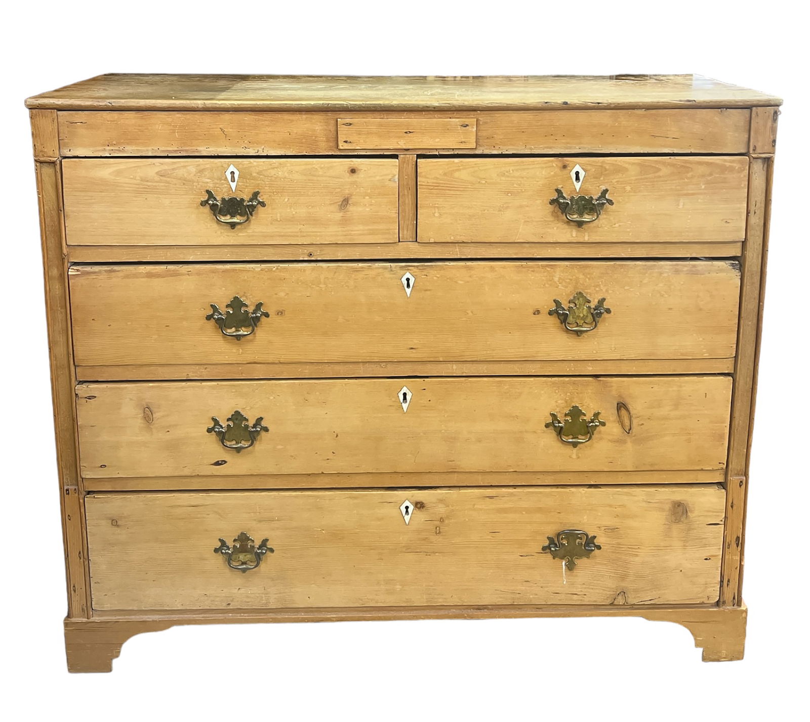 19th Century Primitive Pine Chest of Drawers. (1 of 3)