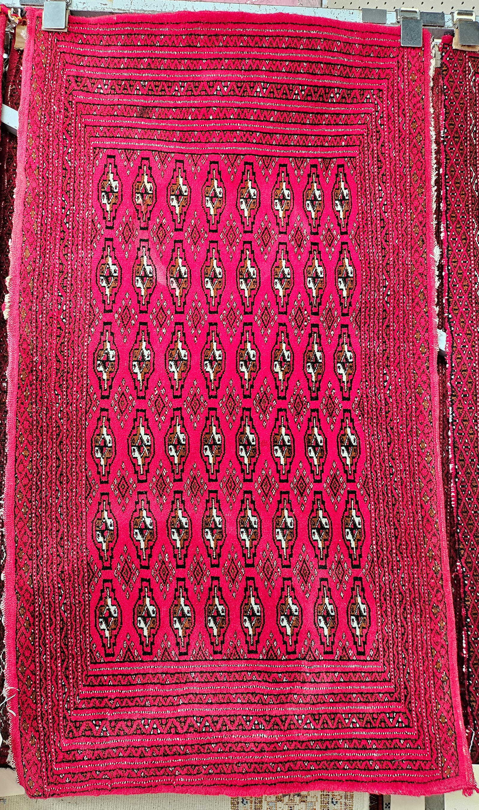 2' x 3' 8" Red Turkoman Style Rug or Bag Face. (1 of 4)