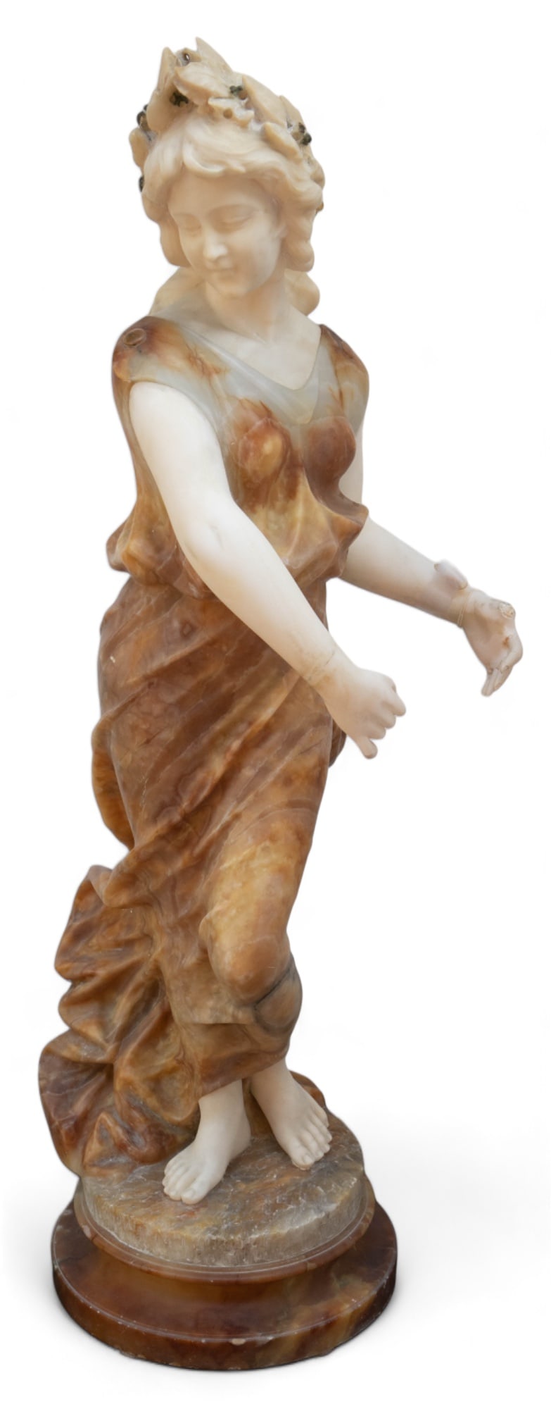 Alabaster or Marble Sculpture of Woman, Signed. (1 of 9)